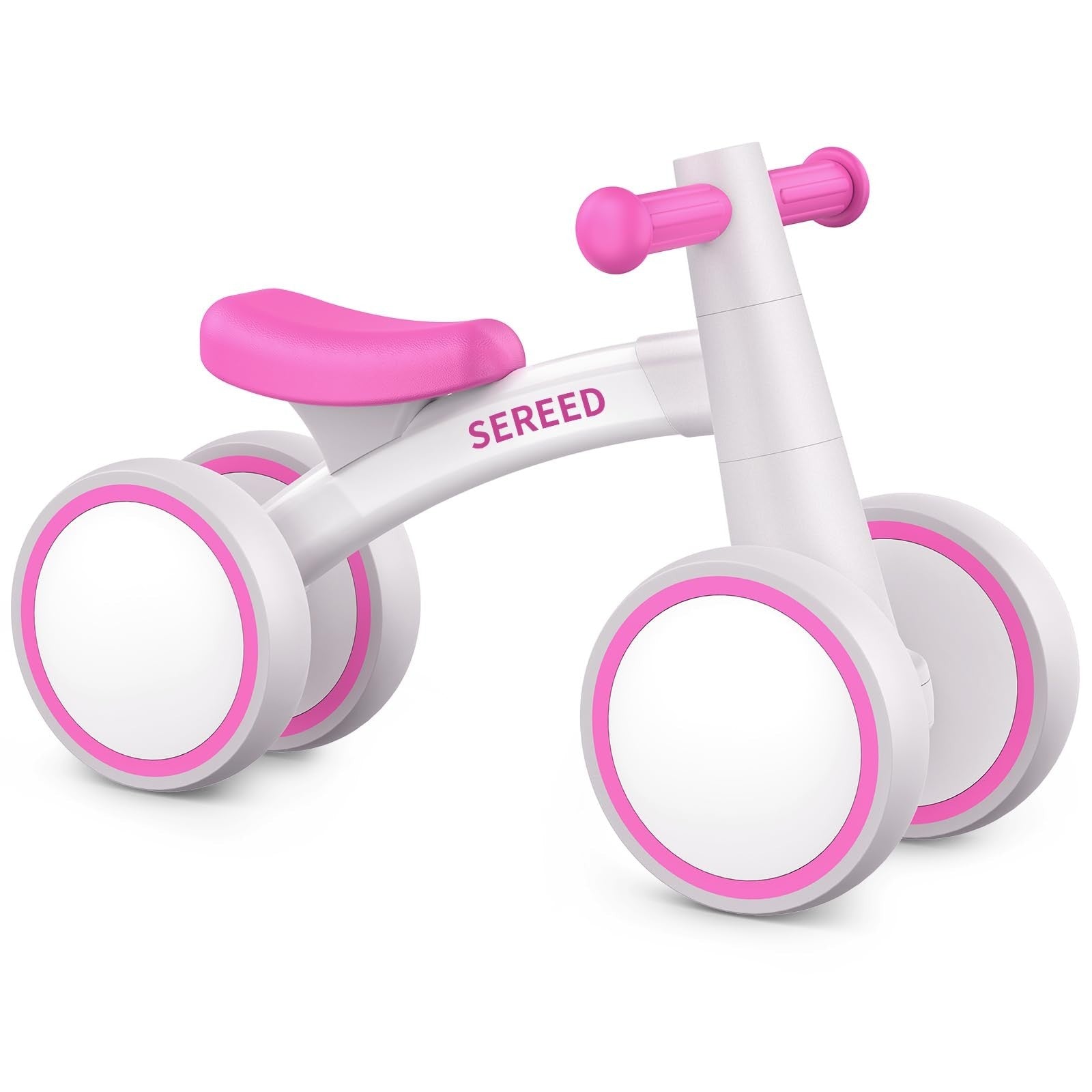 Toddler Balance Bike for 1 Year Old   4 Wheels, First Bike for Boys & Girls, Gif1