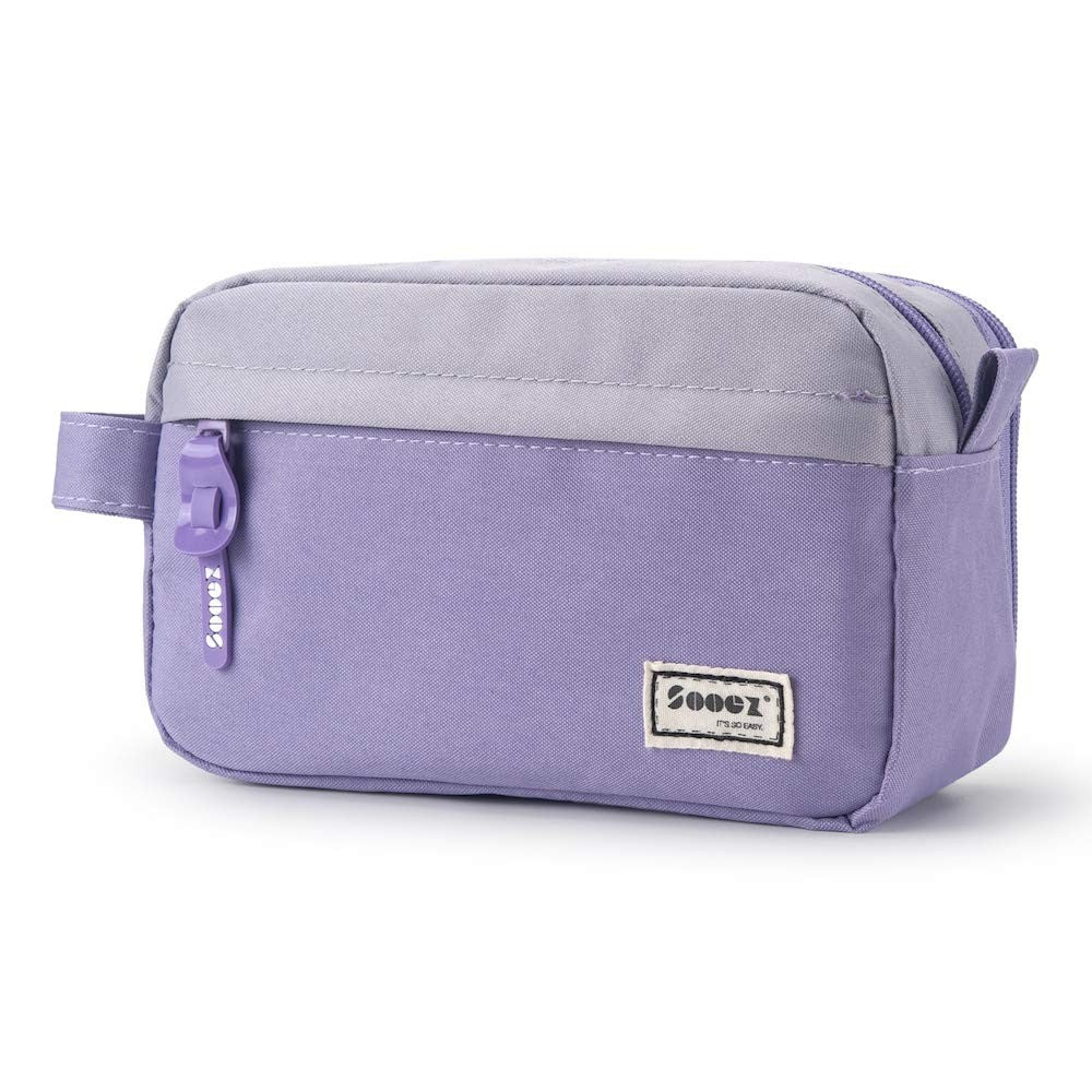 High Capacity Pencil Case Organizer   Big Pouch with Easy Grip Handle, Purple0