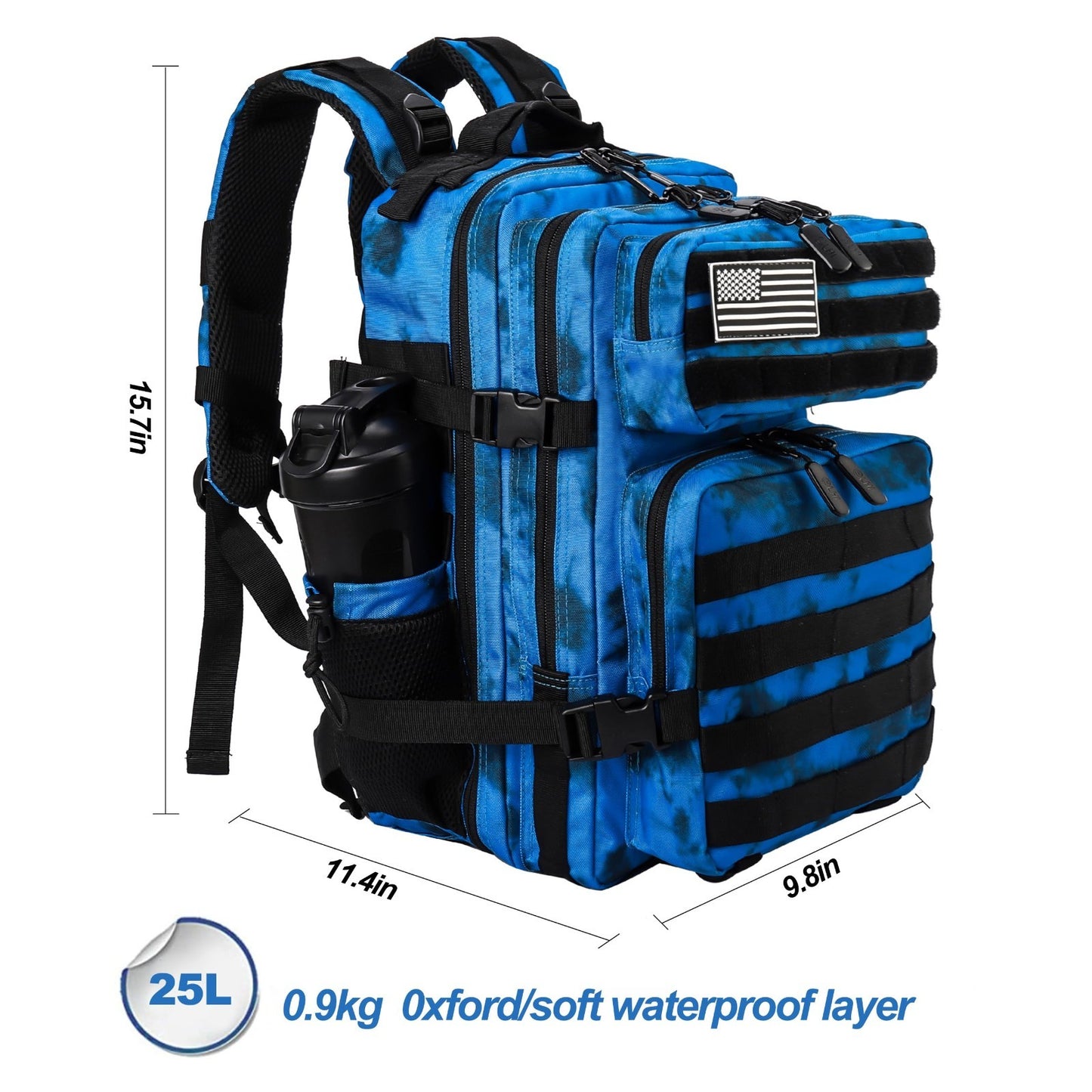 Tactical Military Backpack 25L/35L   Army Assault Pack, Small Rucksack with Bott1