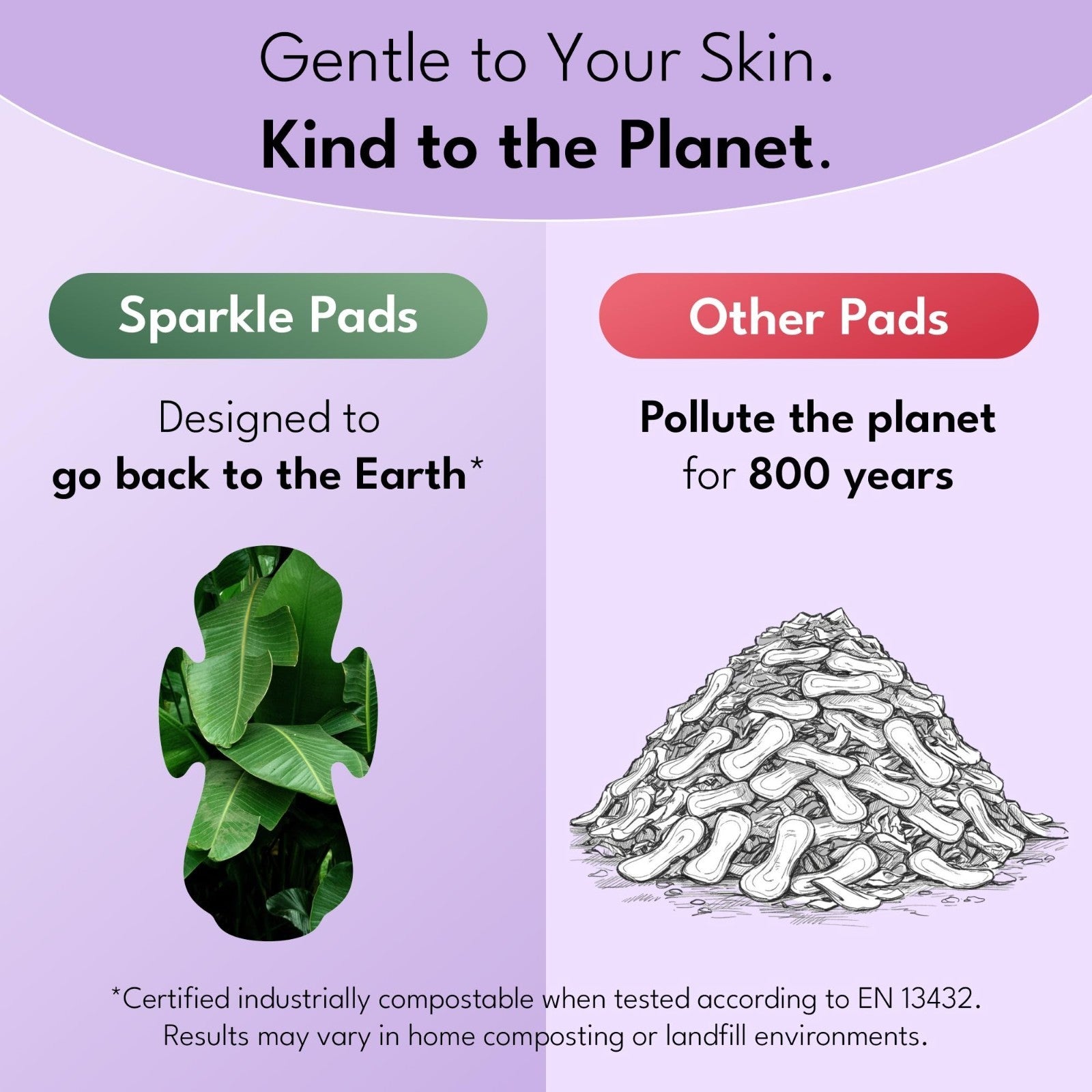 Organic Plant-Based Maxi Sanitary Pads with Wings - Soft, Unscented, Regular Abs5