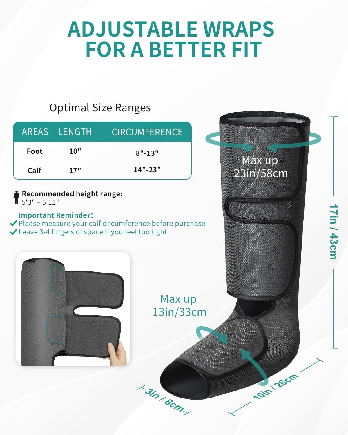 Leg Compression Massager for Circulation & Relaxation, 2 Modes, 3 Intensities, P4