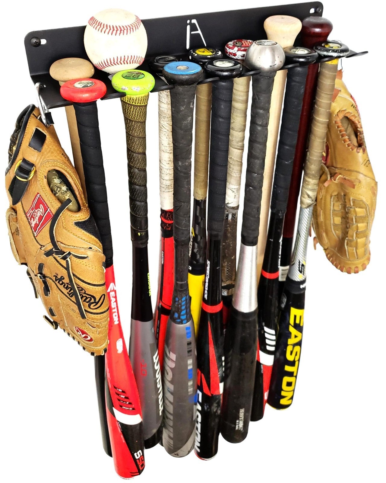 Heavy Duty Baseball Softball Bat Rack - Holds 14 Bats, Wall/Fence Mounted, Steel1