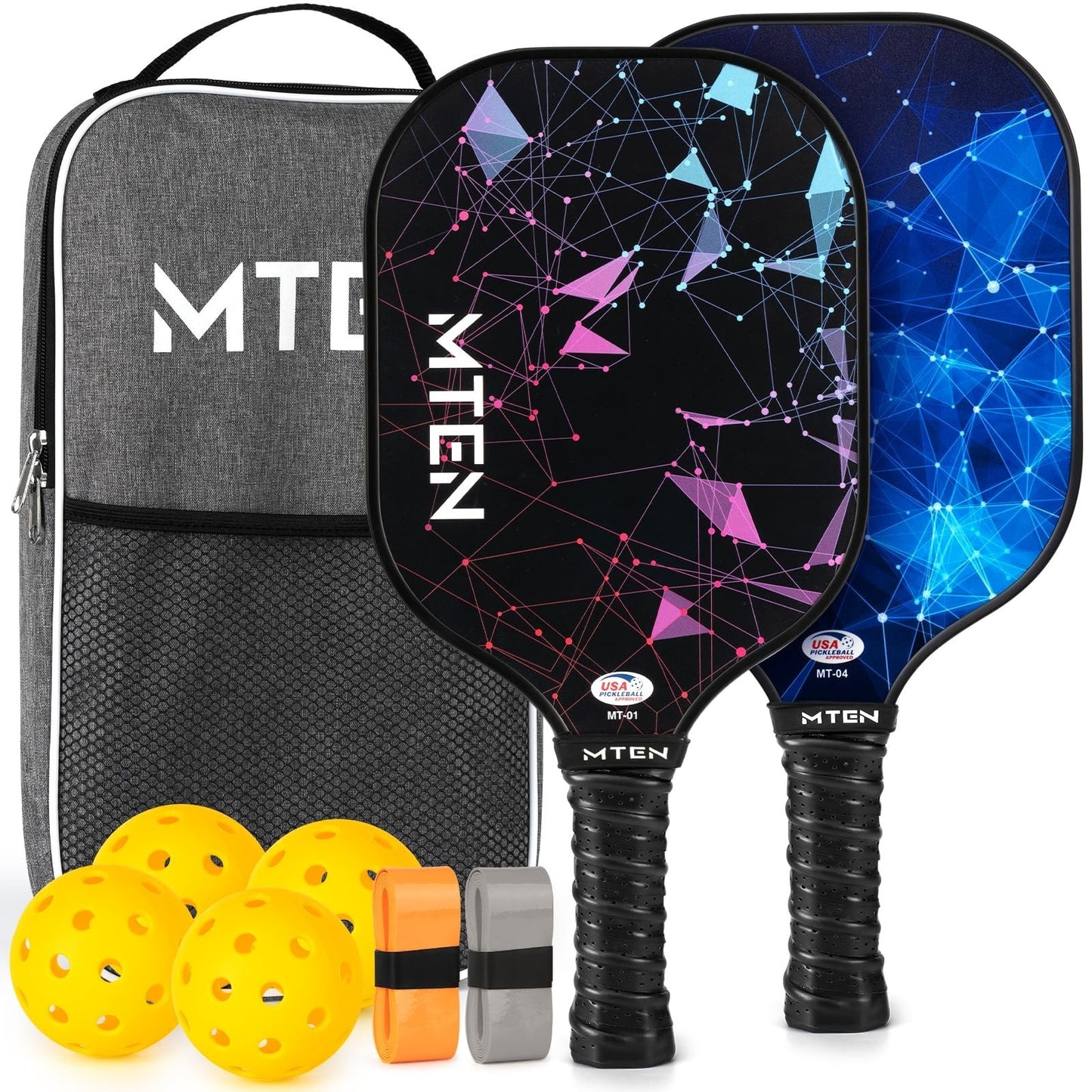 Pickleball Paddle Set of 2/4/1 - USAPA Approved Fiberglass Rackets, Lightweight1