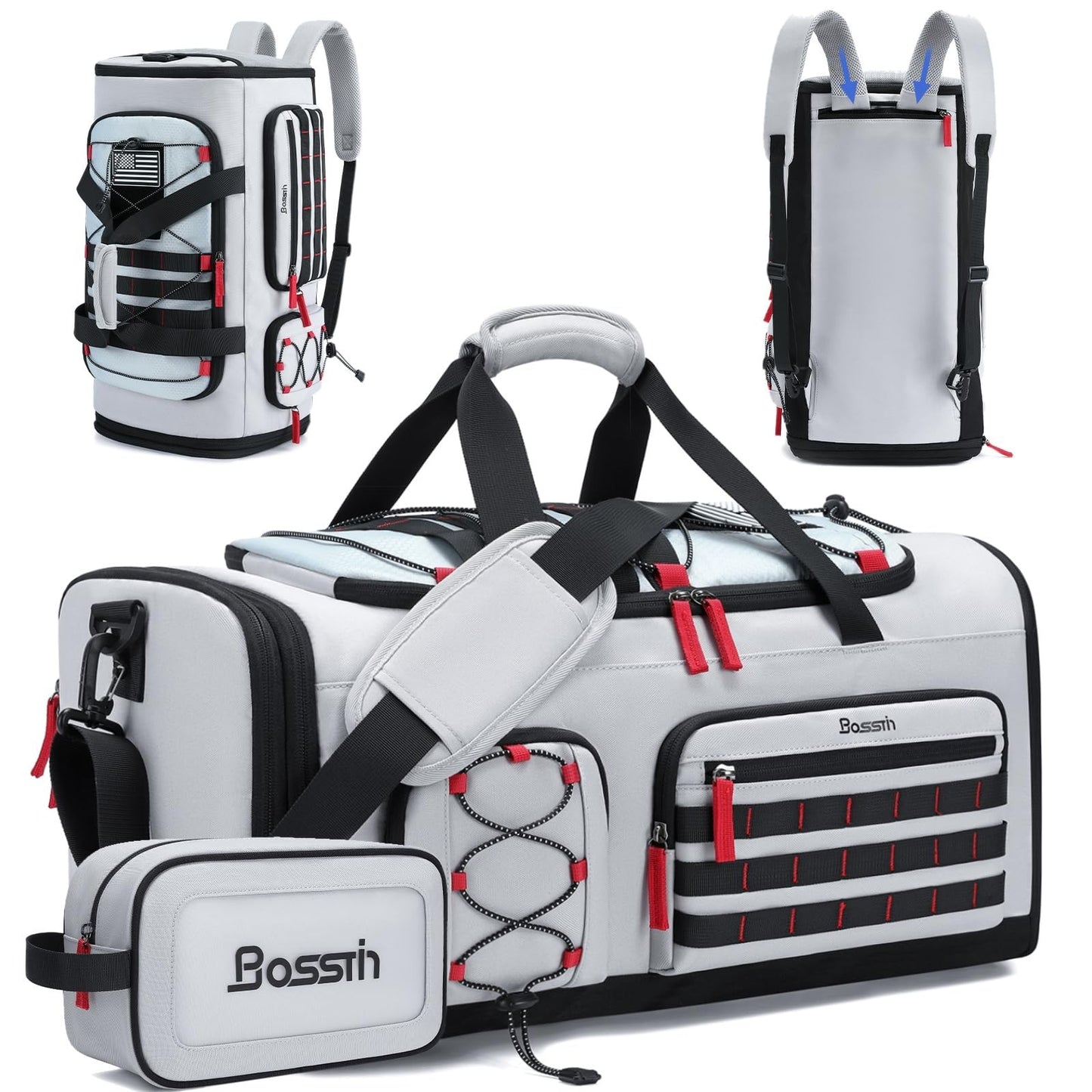 Expandable 45L 50L Gym Bag for Men & Women, Sports Duffle, Travel Tote, Workout1