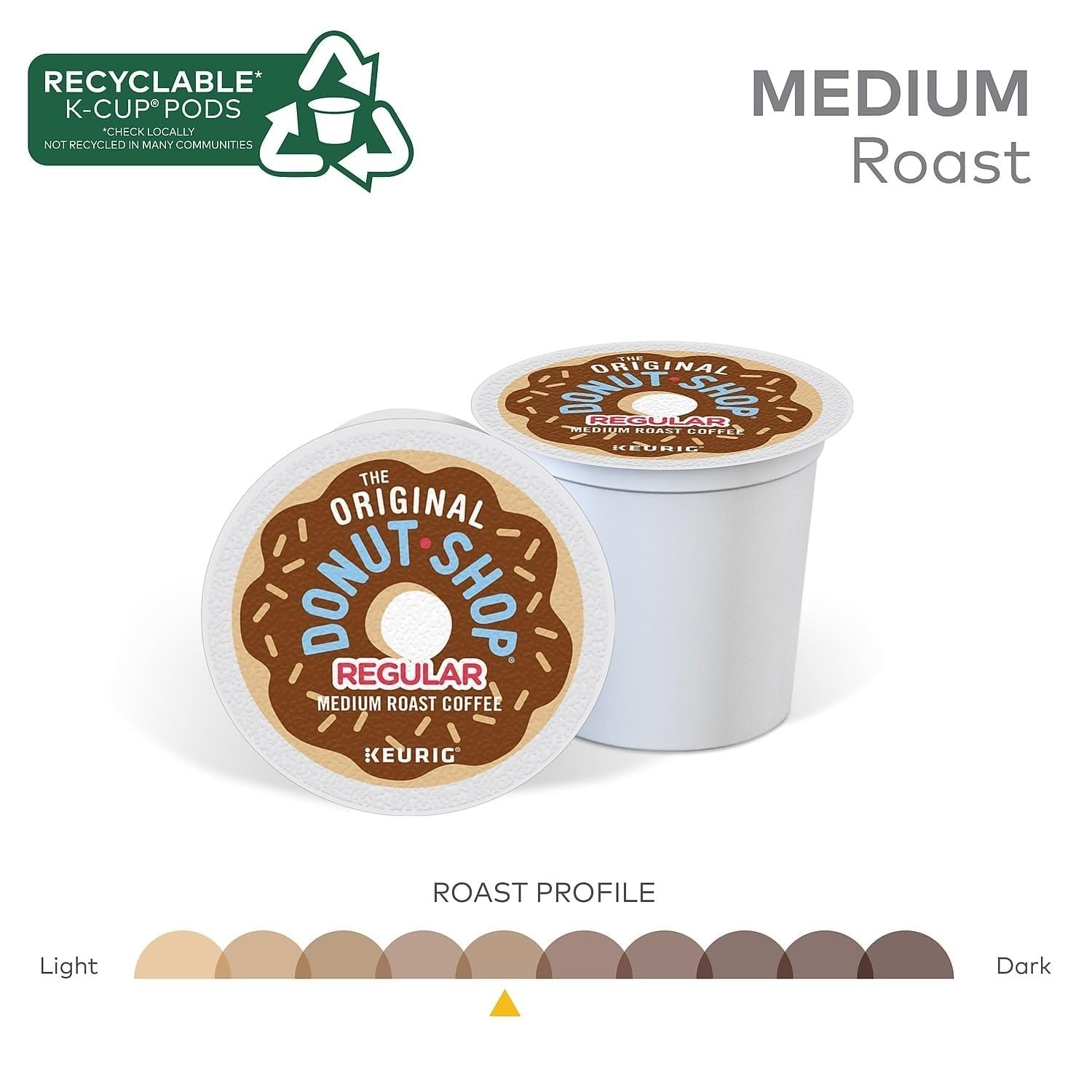 Medium Roast Coffee Pods, Single Serve K Cup Pods, 96 Count, Donut Shop Style5