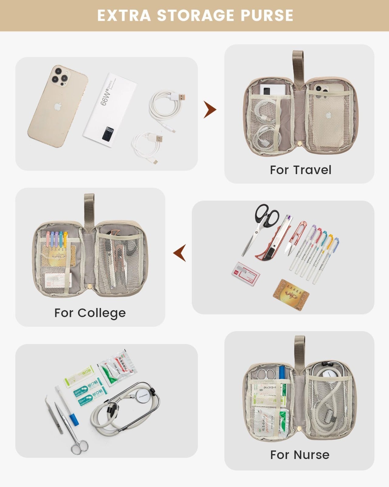 Stylish 15.6" Laptop Backpack for Women, USB Port, Waterproof Travel Bag, 2PCS7