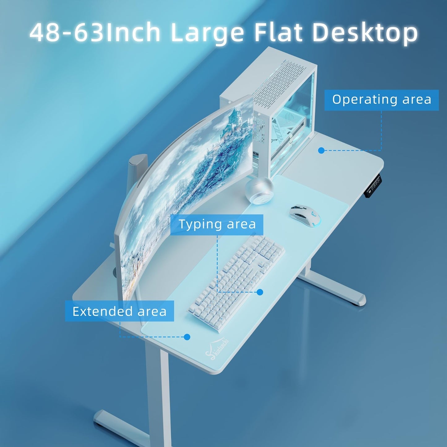 Height Adjustable Electric Standing Desk - Ergonomic Sit Stand Workstation 40x243