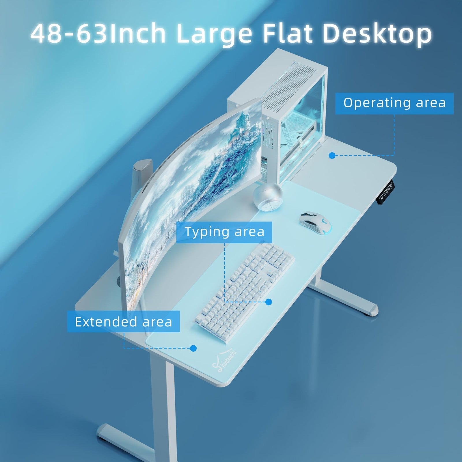 Height Adjustable Electric Standing Desk - Ergonomic Sit Stand Workstation 40x243