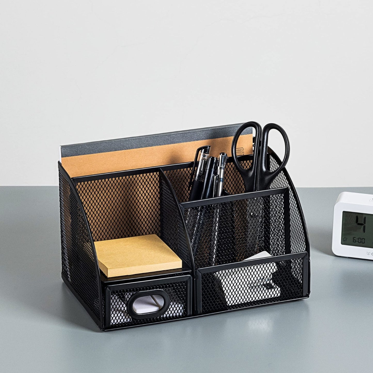 Mesh Pen Holder & Desktop Organizer Caddy for Office Supplies, 9.1"x5.9"x5.5" Bl2