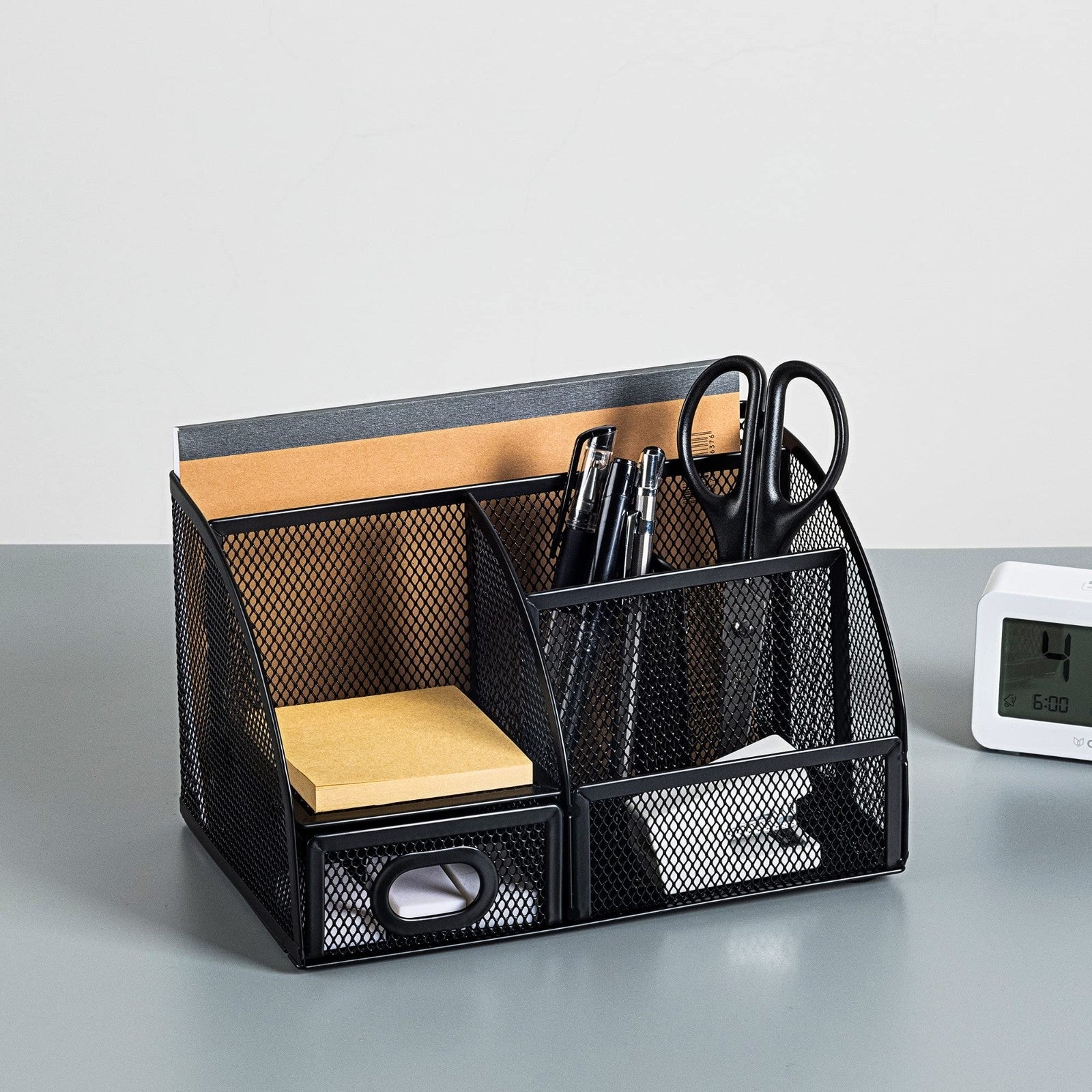 Mesh Pen Holder & Desktop Organizer Caddy for Office Supplies, 9.1"x5.9"x5.5" Bl2