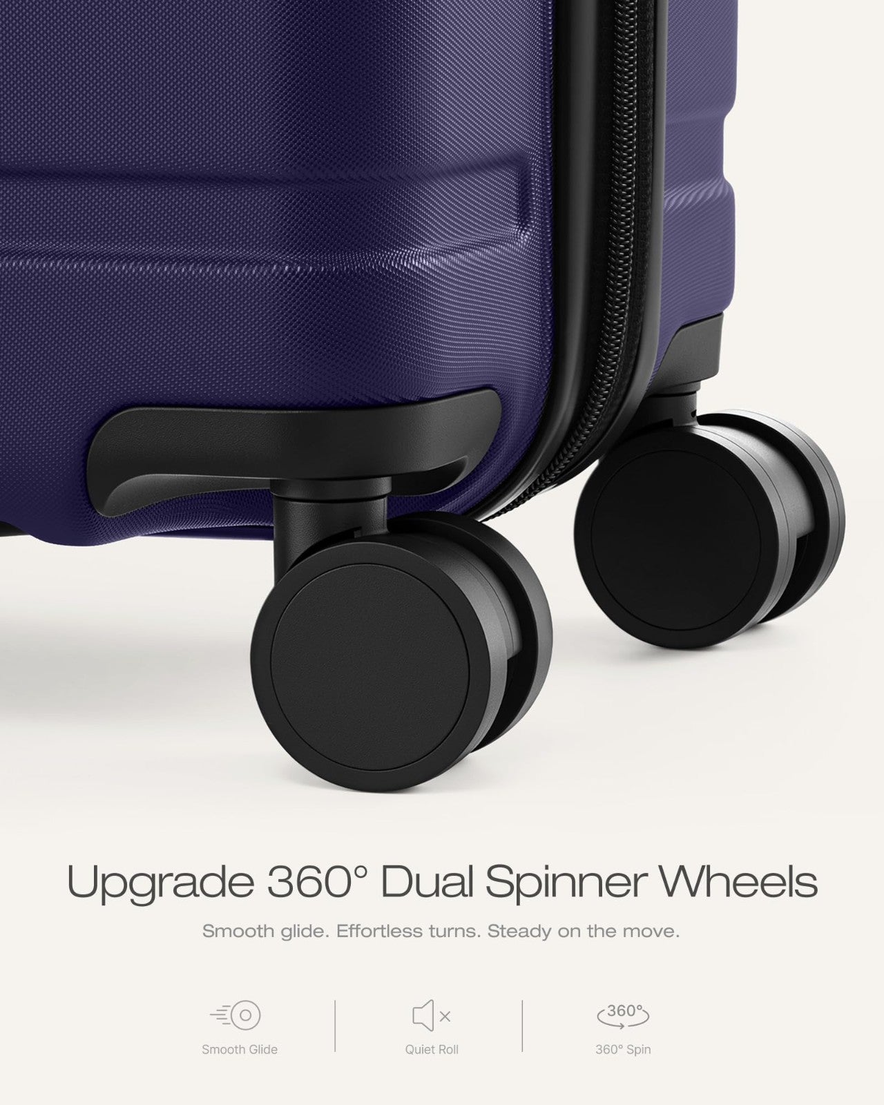 Lightweight Durable Hardshell Luggage Set - 3 Piece Expandable Suitcase, 360° Sp5