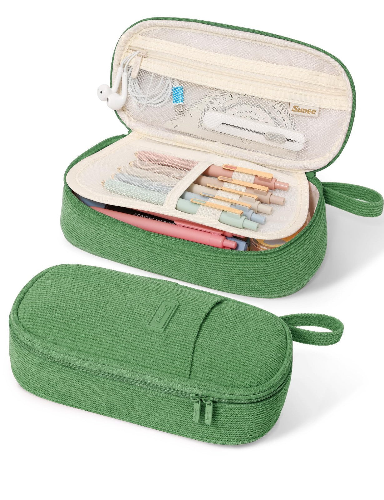 Cute Large Pencil Case, Soft Corduroy Zipper Pouch, Kawaii Pen Bag Organizer, Sc1