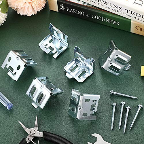 24 Mini Blind Brackets for Window Blinds - Metal Replacement Parts, Easy Install2