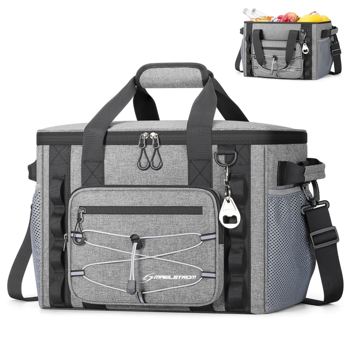 Leakproof Insulated Soft Cooler Bag - 30/40 Can Capacity, 24h Cold, Lightweight,0