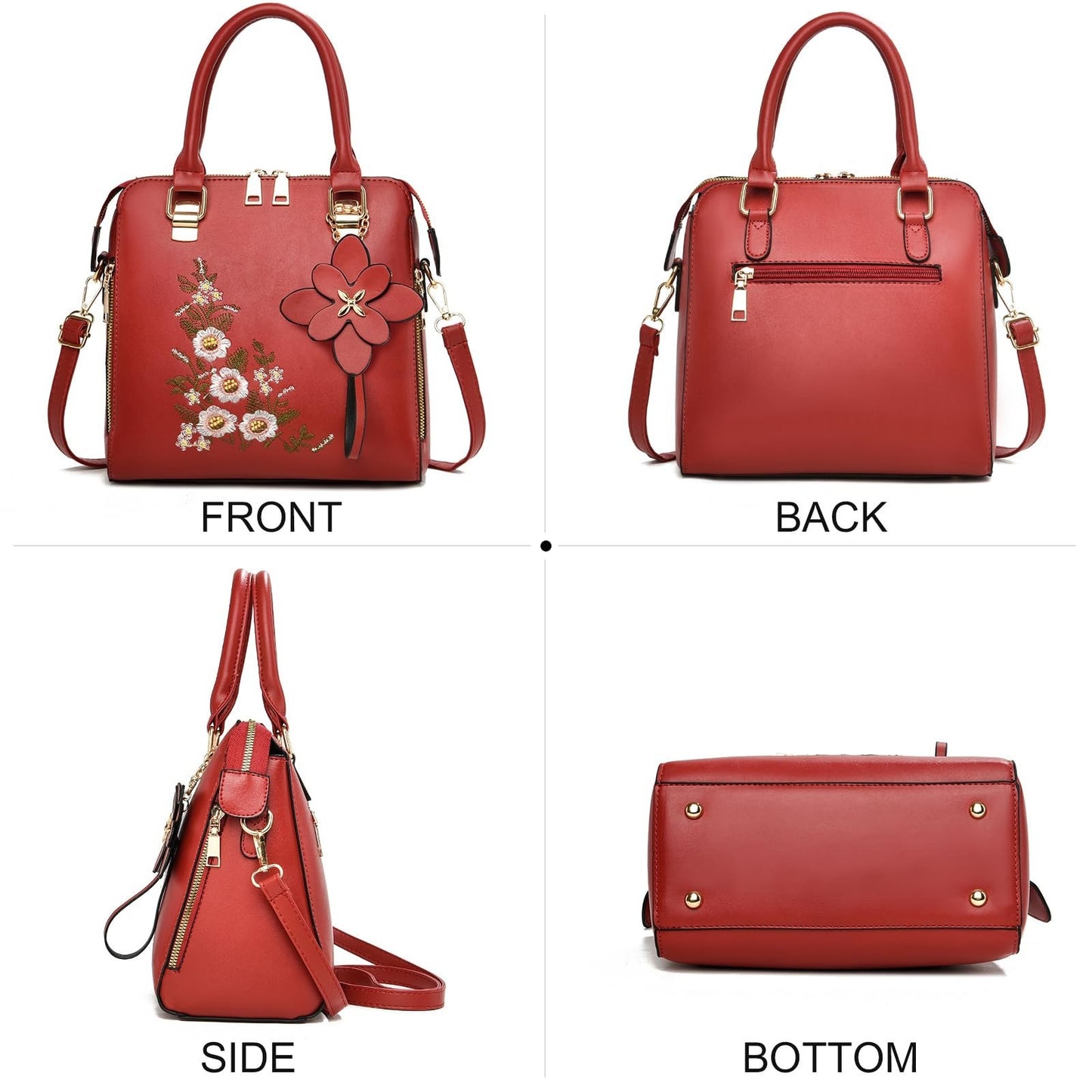 Vintage Embroidered Crossbody Purses for Women - Stylish Satchel Handbags5
