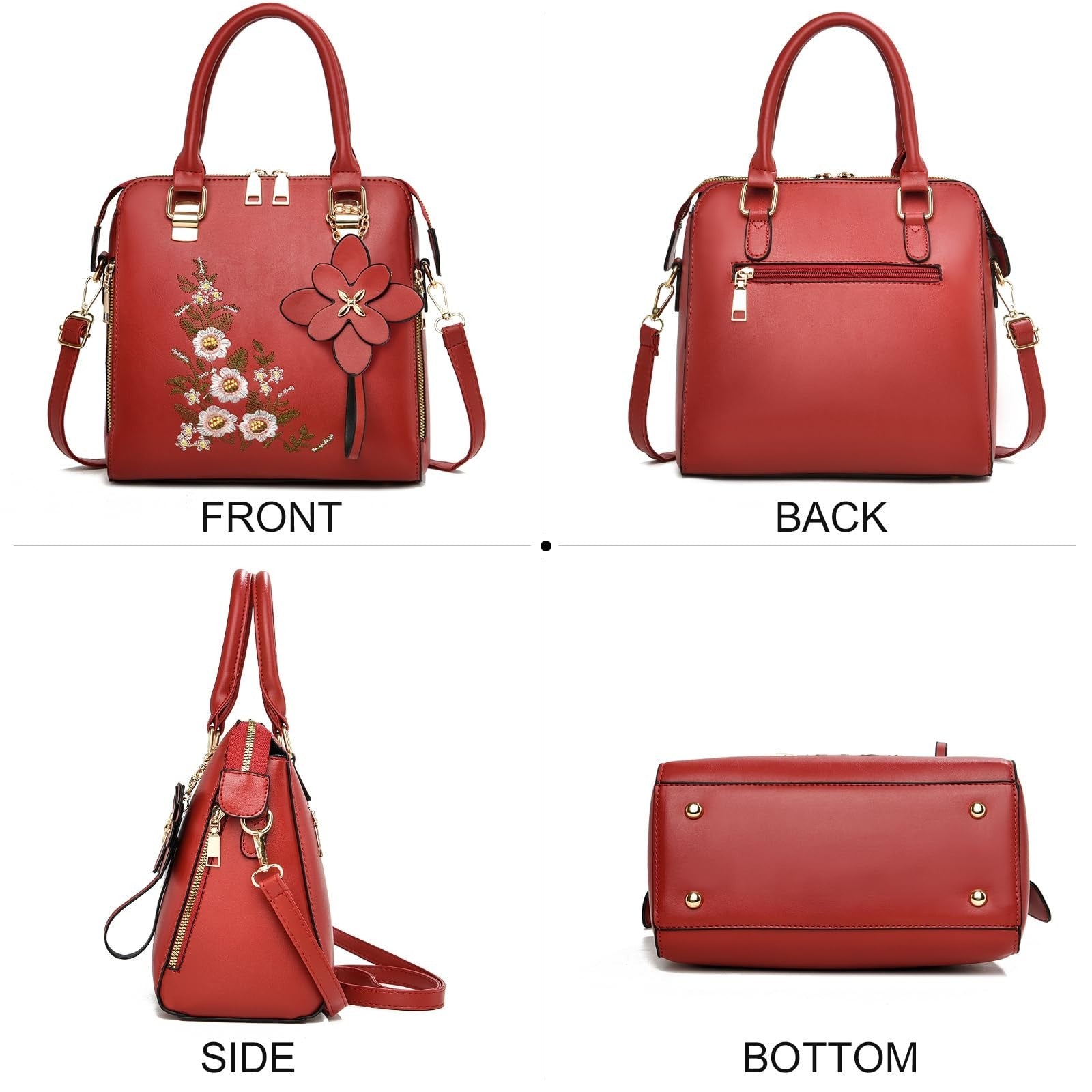 Vintage Embroidered Crossbody Purses for Women - Stylish Satchel Handbags5