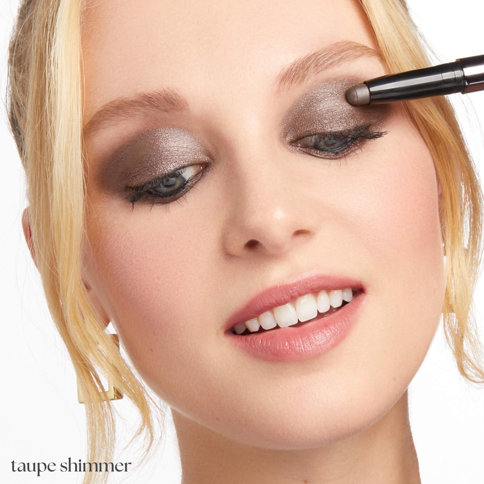 Crème-to-Powder Eyeshadow Stick - Taupe Shimmer, Long-lasting, Easy Application4