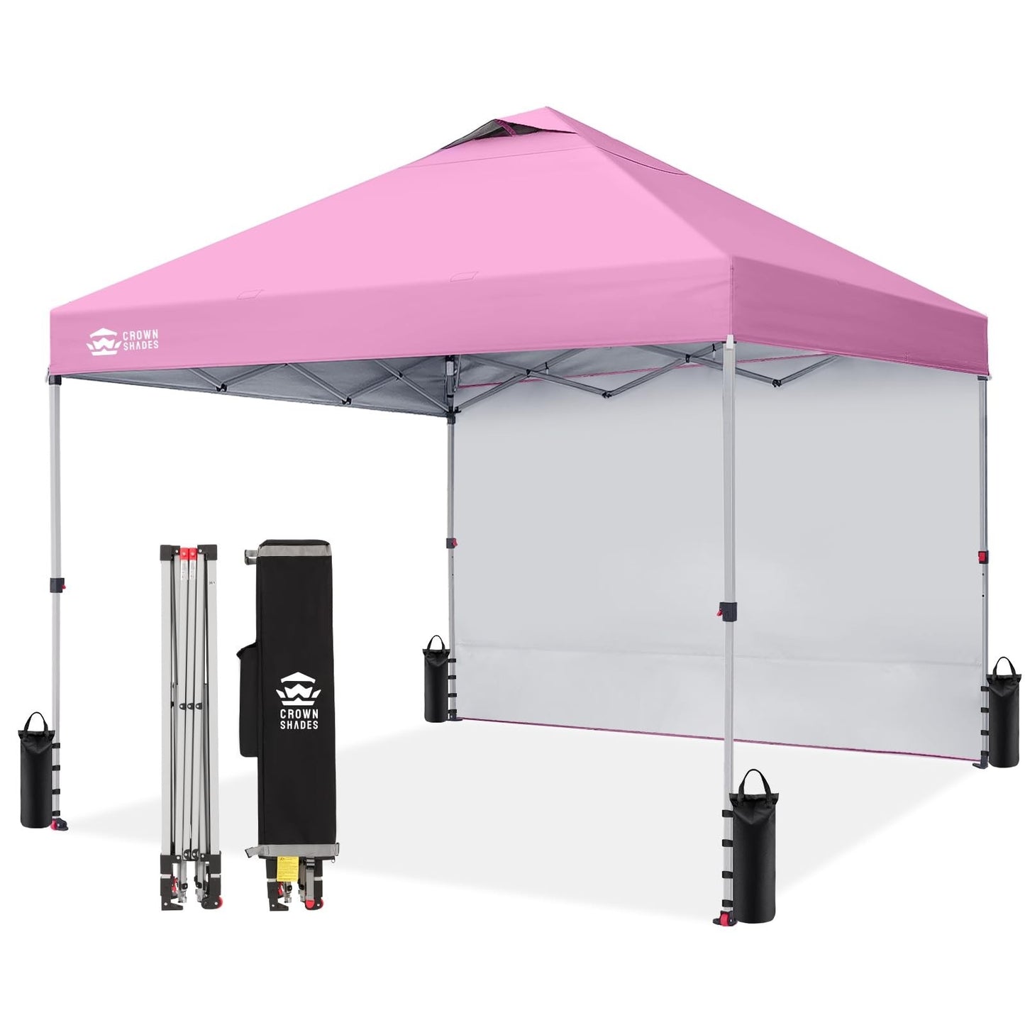 10x10 Pop Up Canopy Tent with Side Wall   Easy Setup Outdoor Gazebo, Sun Shade f1