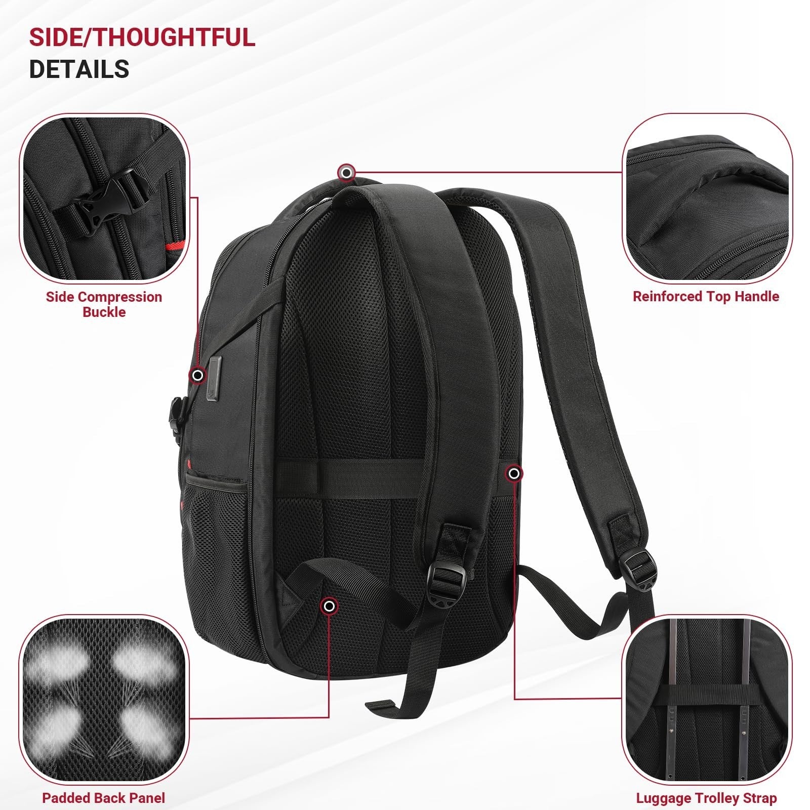 17.3" Laptop Backpack for Men   USB & Type C Charging, TSA Friendly, Travel Busi5