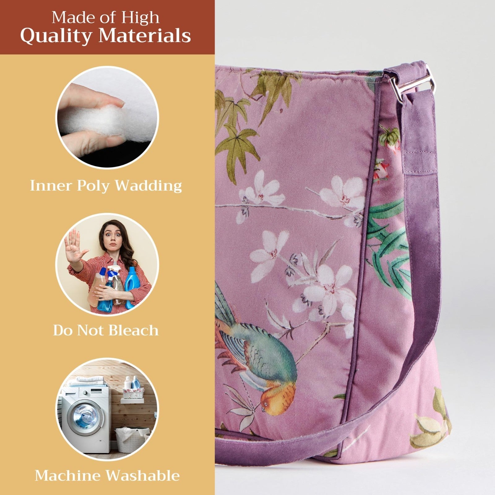 Stylish Cotton Shoulder Bag for Women   Versatile Handbag, Everyday Use, Fashion4