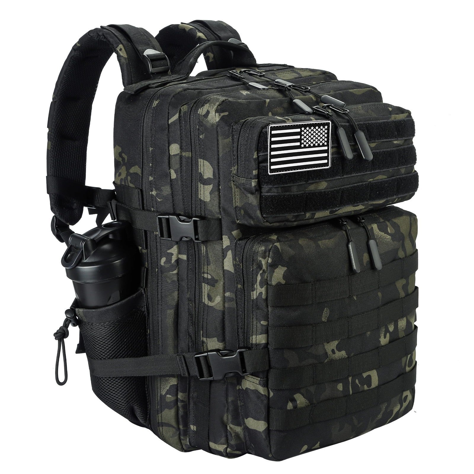 45L Military Tactical Backpack   Army Assault Pack, Molle Rucksack, Olive Green1