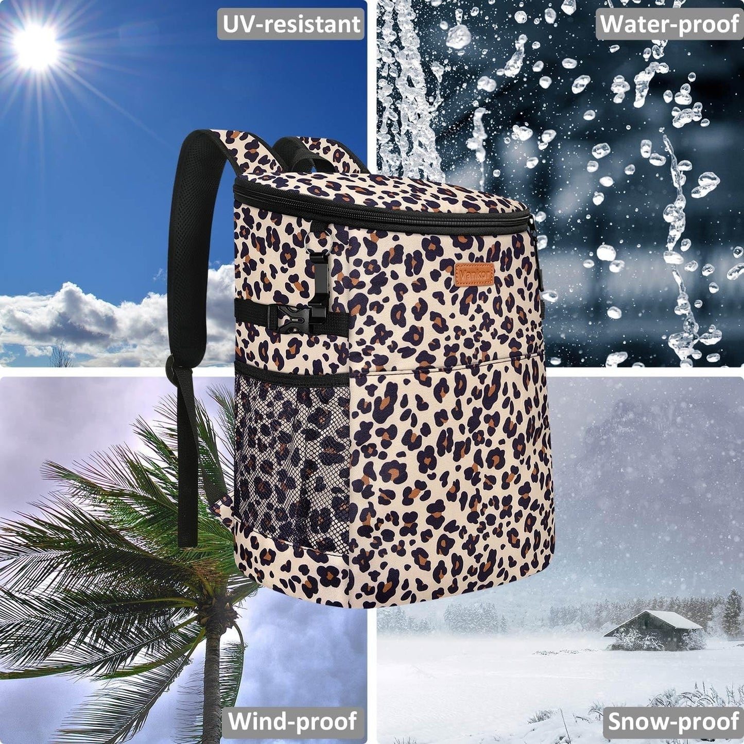 Insulated Camping Cooler Backpack - Holds 30-45 Cans, Waterproof & Leak Proof, P5