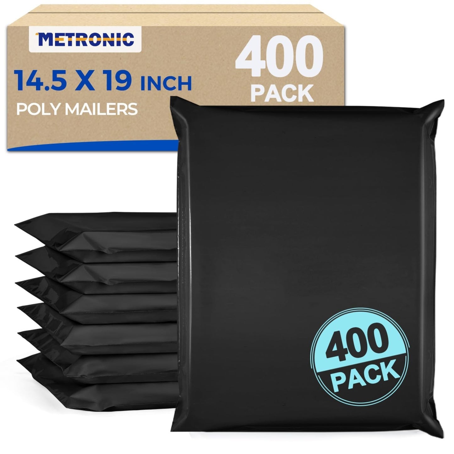 Large Poly Mailers 14.5x19" - 400PC Self-Seal Shipping Bags for Clothes, Waterpr1