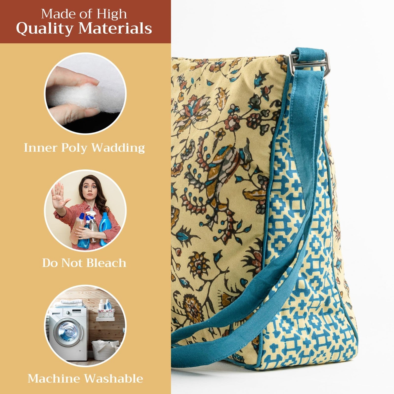 Stylish Women's Cotton Shoulder Bag   Versatile Handbag for Everyday Use3
