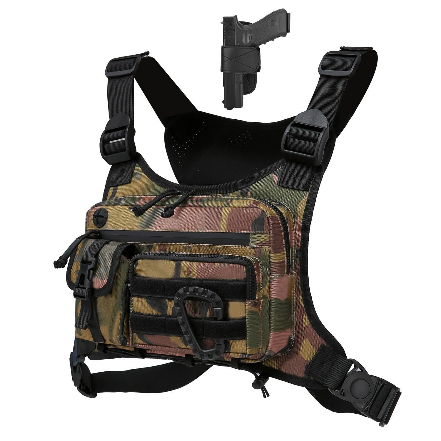 Tactical Chest Bag for Men & Women - EDC Outdoor Vest for Running, Cycling, Work1