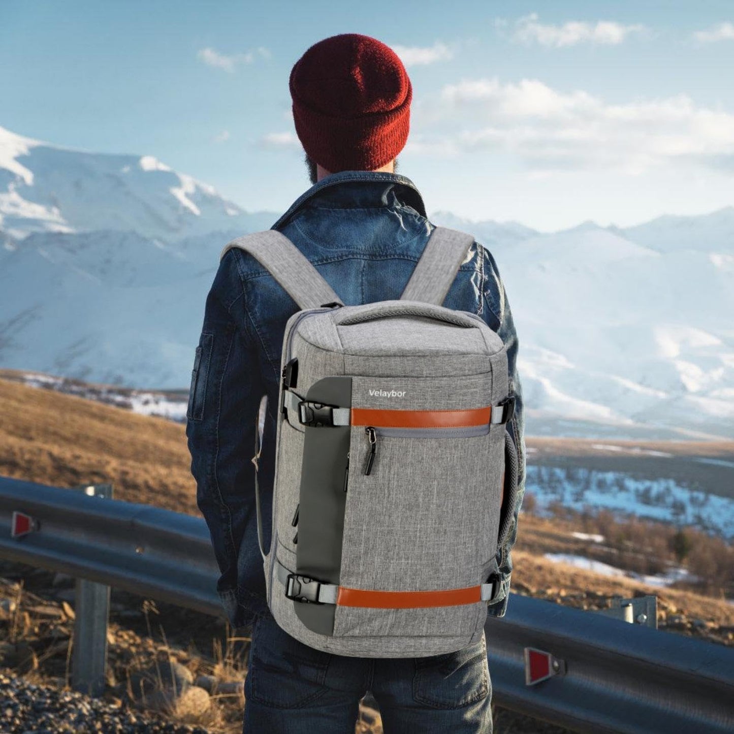 42L Travel Backpack with USB Port, TSA Approved Carry-On, Water-Resistant, Fits2