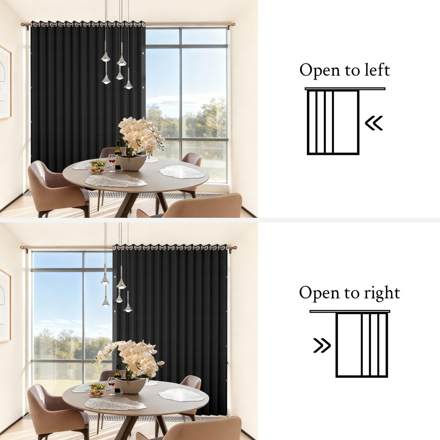 Vertical Privacy Shades   Memory Foam Pinch Pleated Drape, 78" Wide, 1 Panel, Bl7