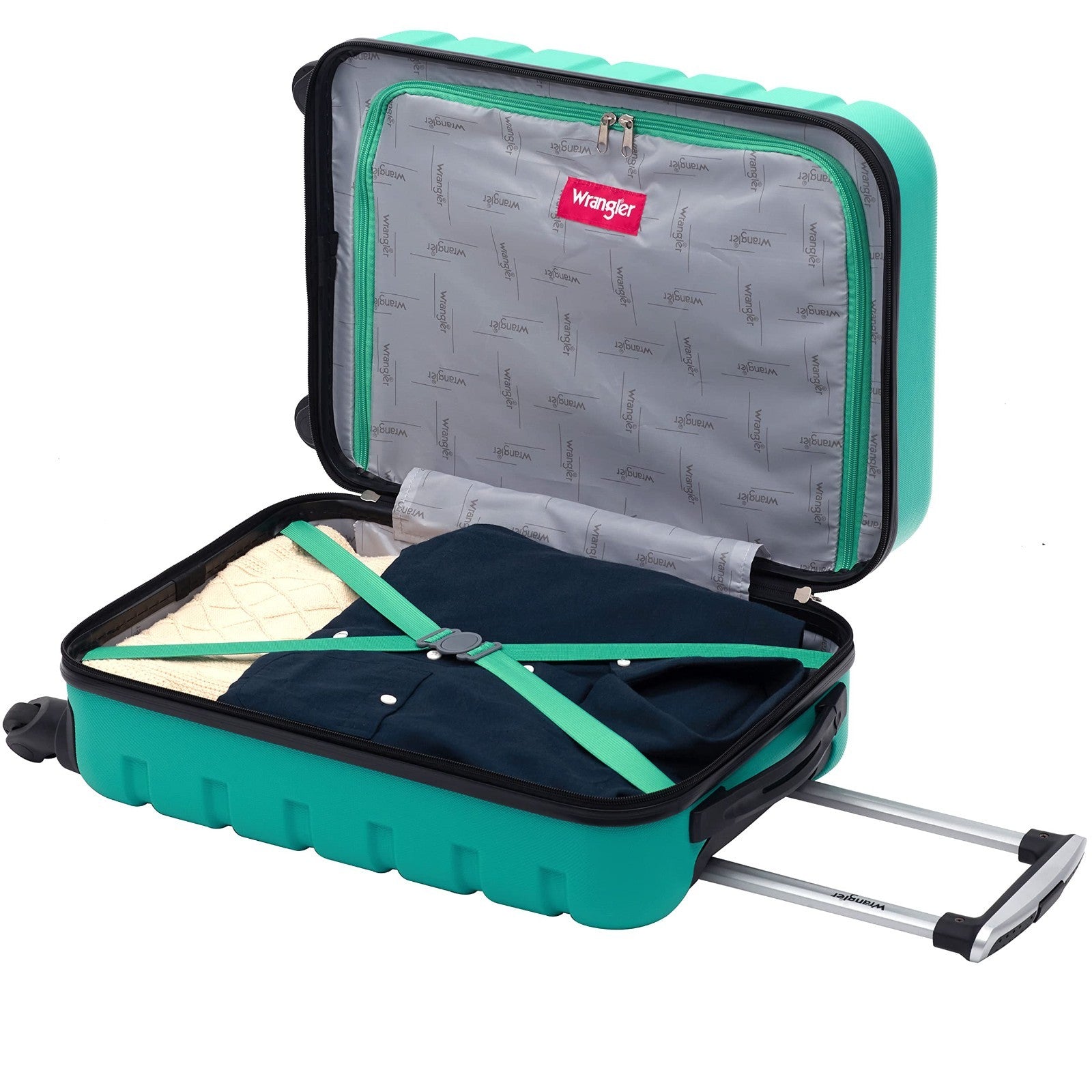 22" Hardside Spinner Carry-On Luggage - Lightweight, Durable, Teal Travel Bag7