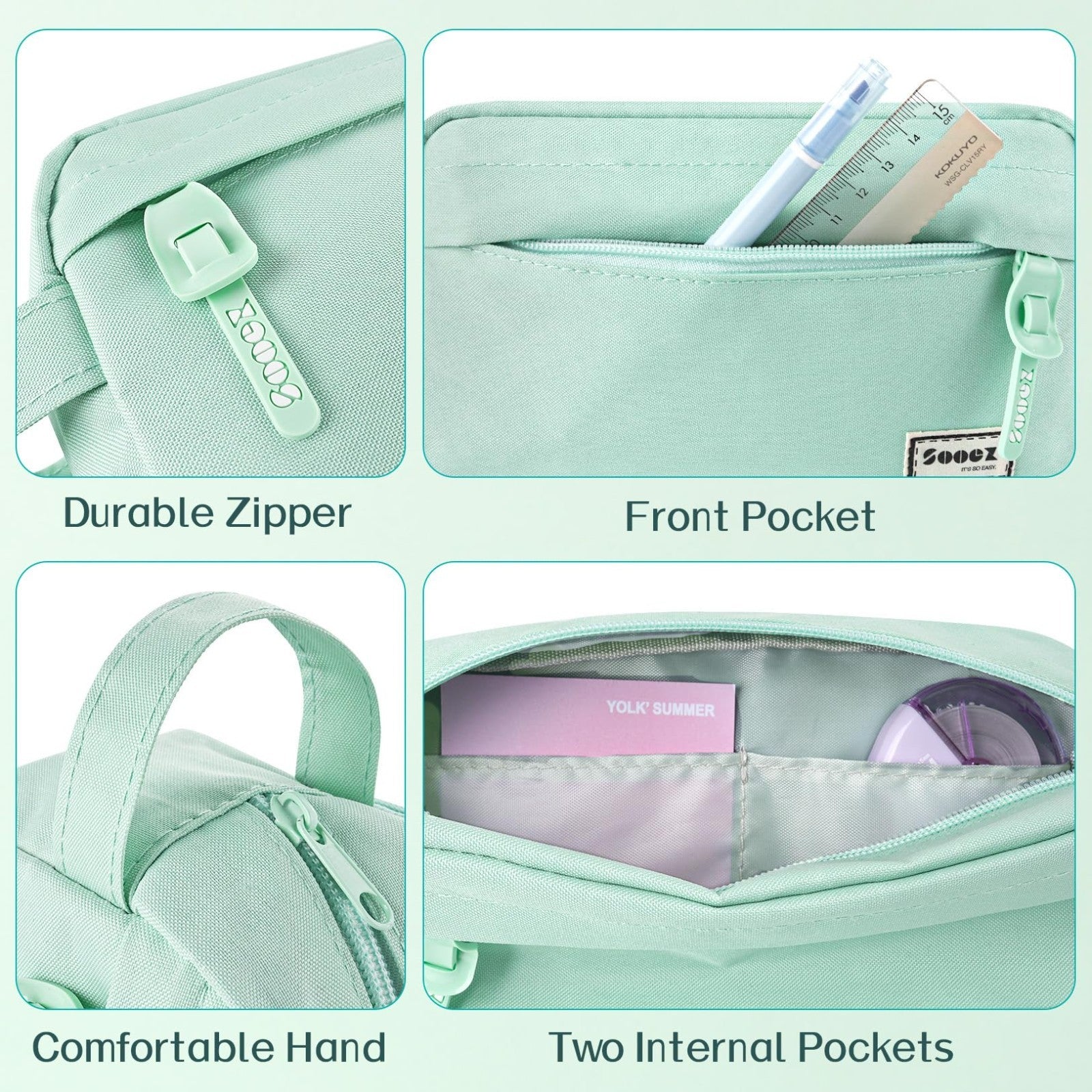 High Capacity Pencil Case   Large Pencil Bag Pouch Organizer for School & Office3
