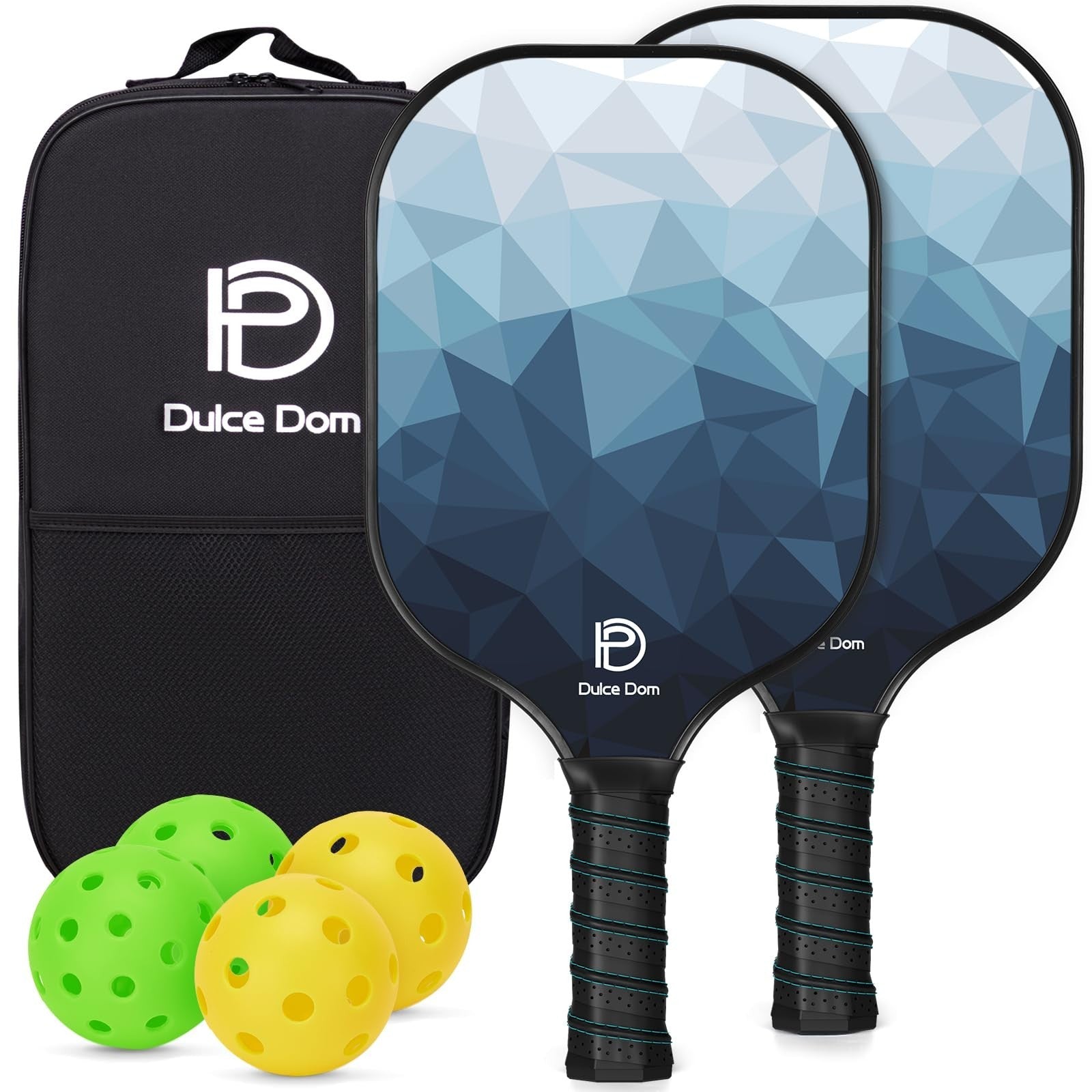Pickleball Paddles Set of 2/4 - USAPA Approved Fiberglass Graphite Rackets & Bag1