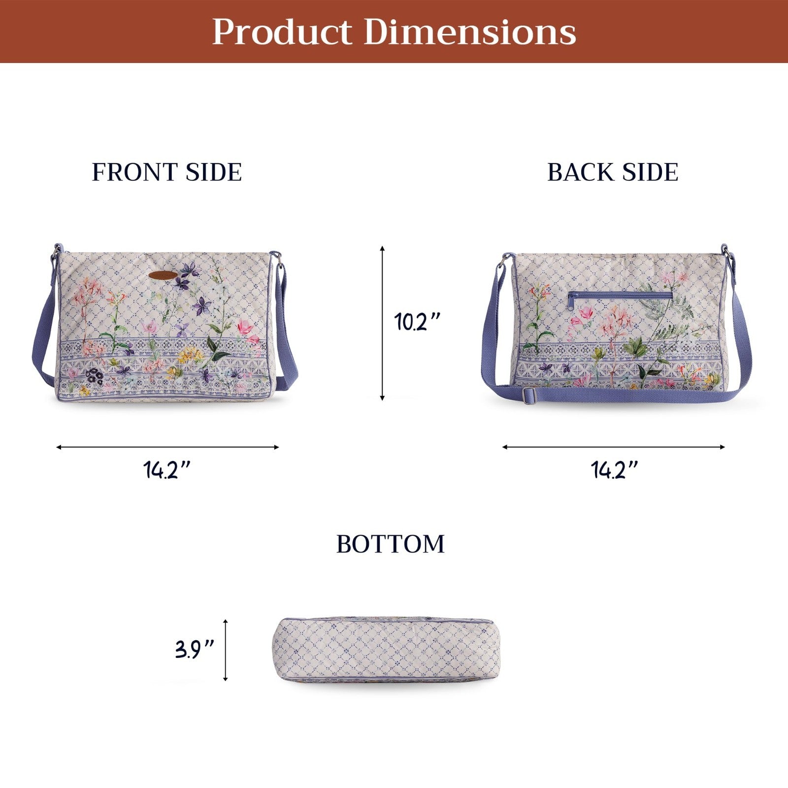 Stylish Women's Cotton Shoulder Handbag   Versatile Tote Bag for Everyday Use3