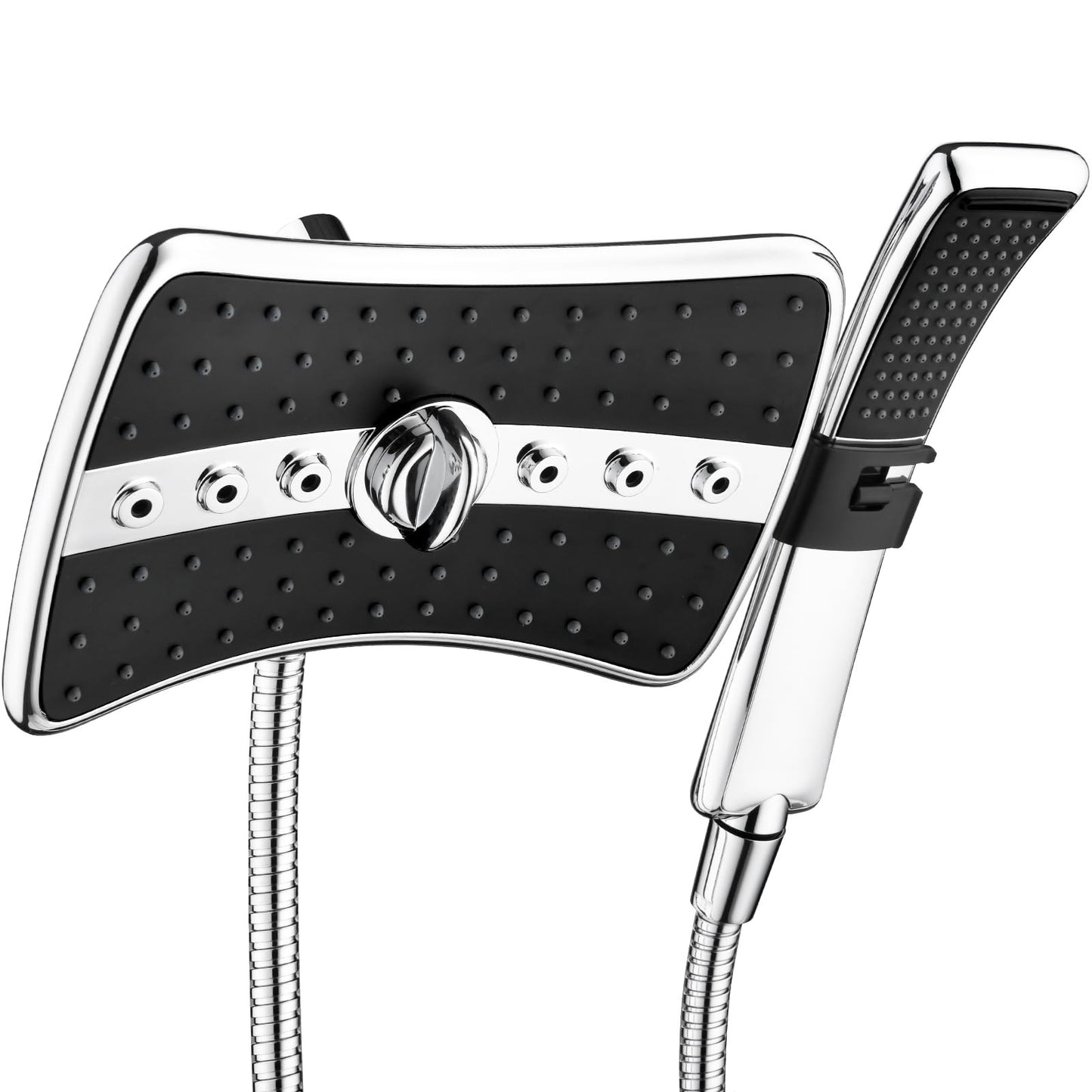 High Pressure Dual Shower Head Combo, Handheld & Rainfall Showerhead, 60" Hose1