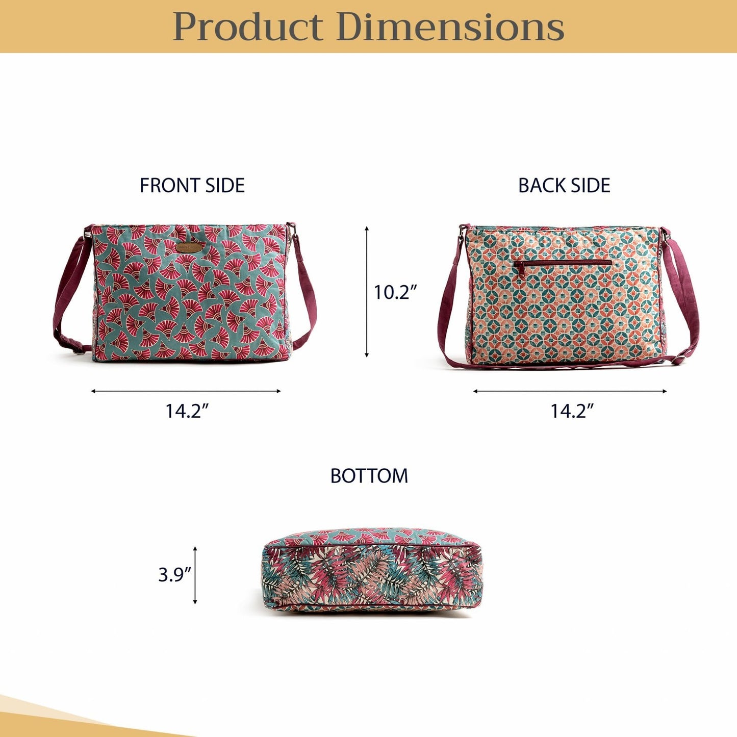 Stylish Cotton Shoulder Bag for Women   Versatile Handbag, Everyday Use5