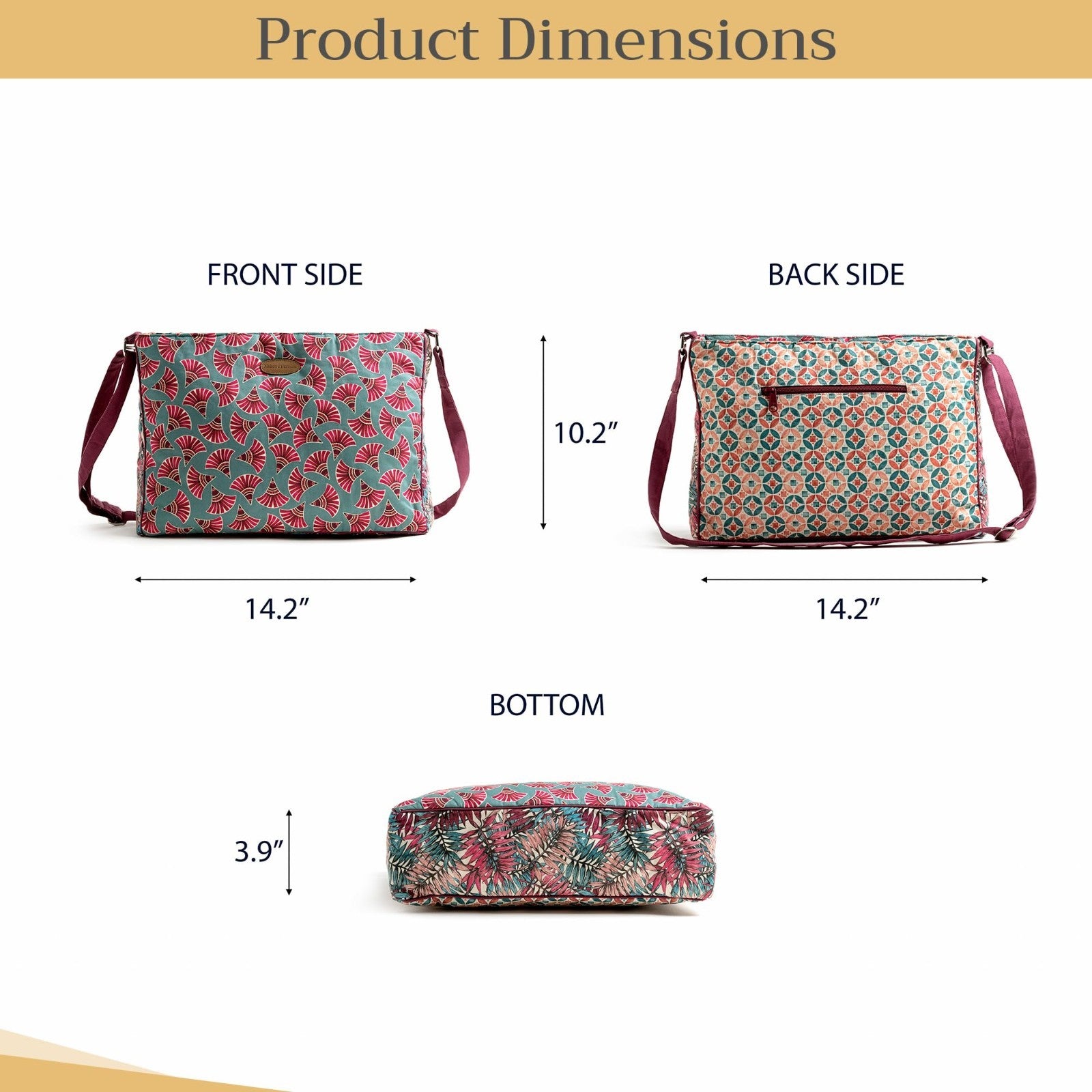 Stylish Cotton Shoulder Bag for Women   Versatile Handbag, Everyday Use5