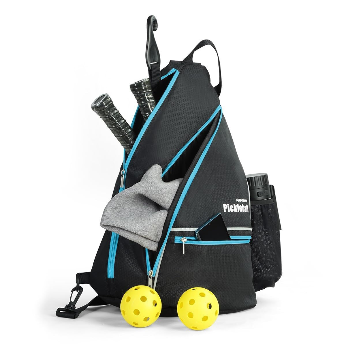 Large Capacity Pickleball Backpack with Fence Hook, Water-Resistant, Padded, Qui1