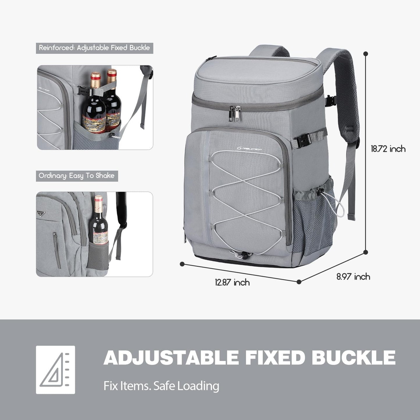 Insulated Cooler Backpack - 35/50 Can Soft Lunch Bag for Camping, Hiking, Beach5