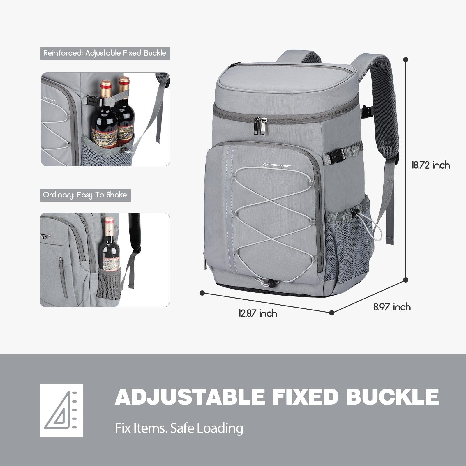 Insulated Cooler Backpack - 35/50 Can Soft Lunch Bag for Camping, Hiking, Beach5