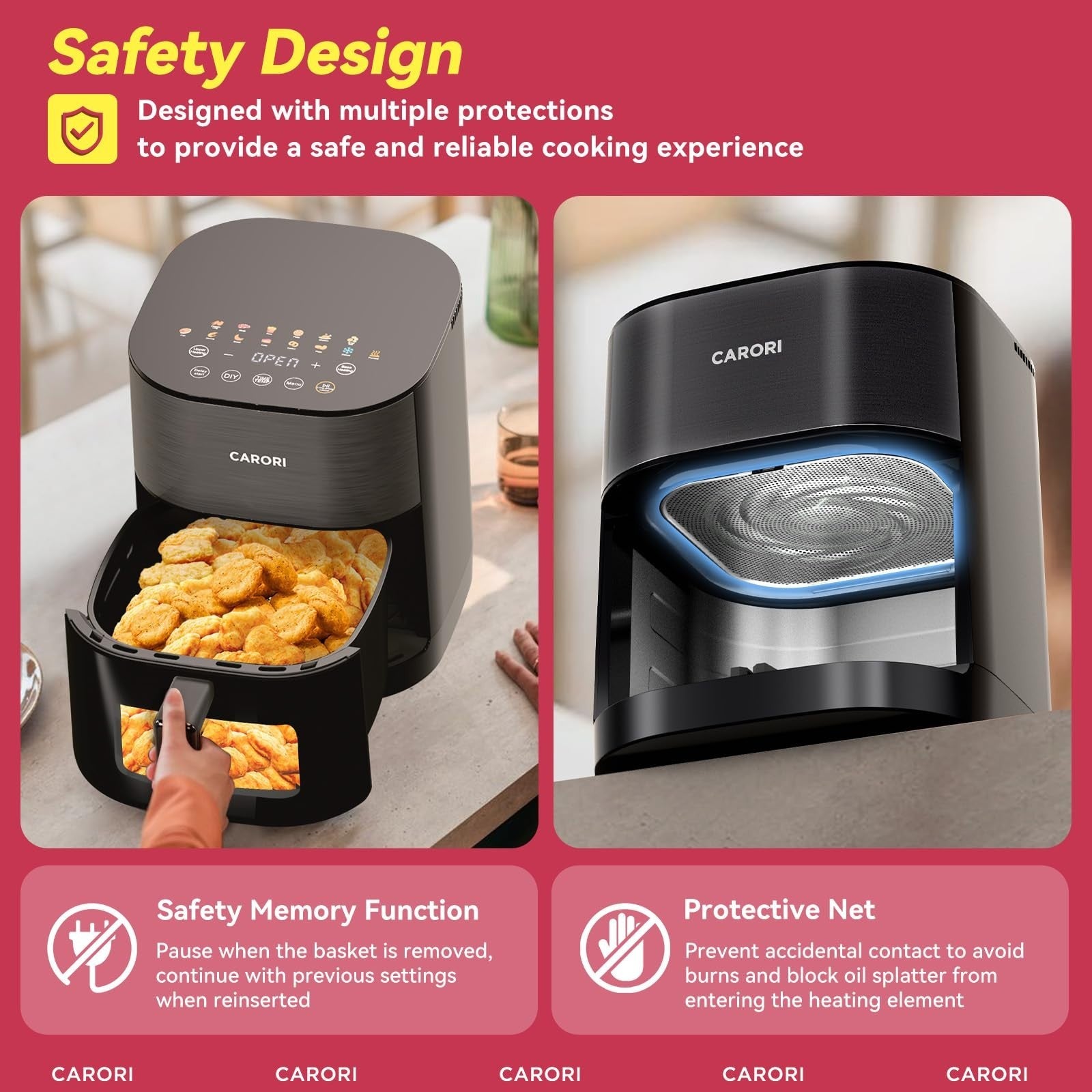 14-in-1 Air Fryer with 6Qt Capacity, Viewing Window, Dual Heating, Bake & Dehydr5