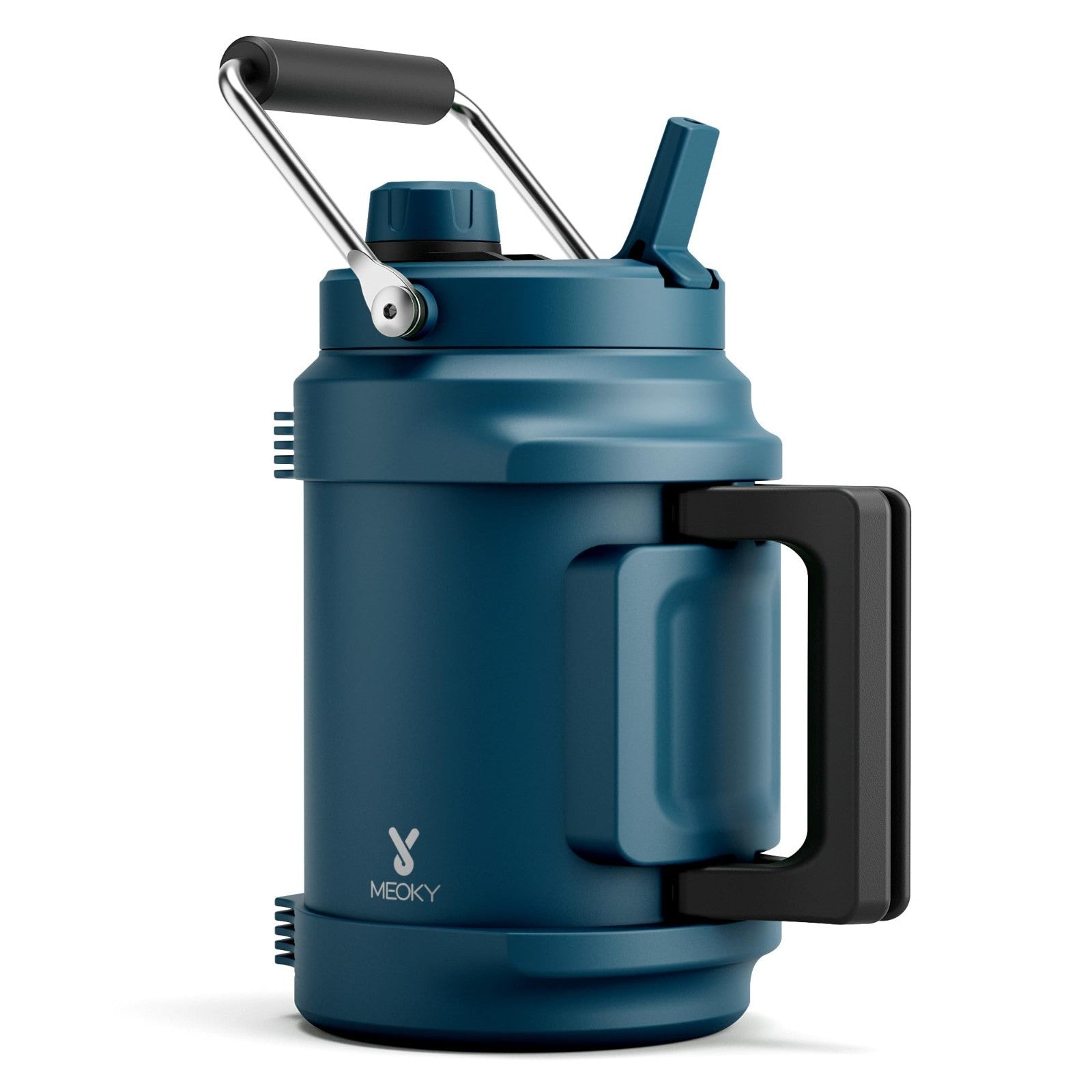 64 oz Insulated Water Bottle - Triple Wall Vacuum Half Gallon Jug, 2-in-1 Lid, L0