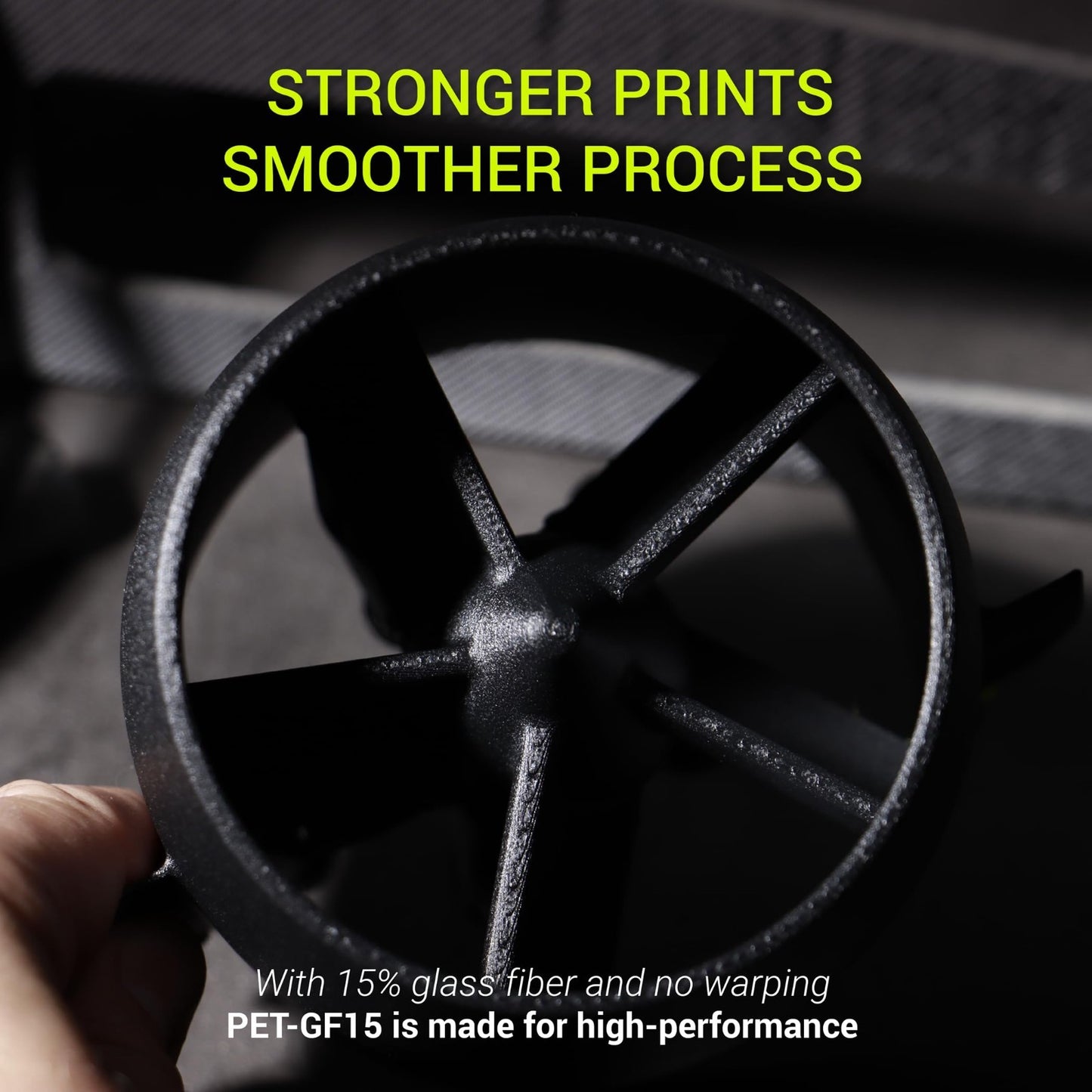 High Strength 1.75mm PET-GF15 Filament 1KG - Glass Fiber Reinforced, Rigid, Dura5