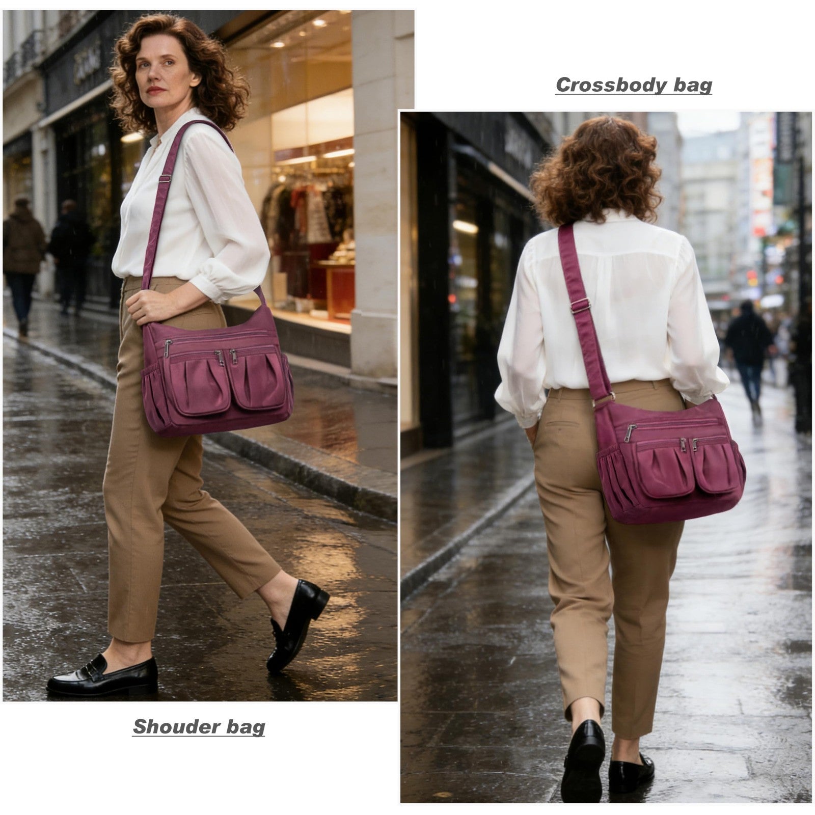 Lightweight Waterproof Nylon Crossbody Purse for Women - Travel Handbag & Pocket2