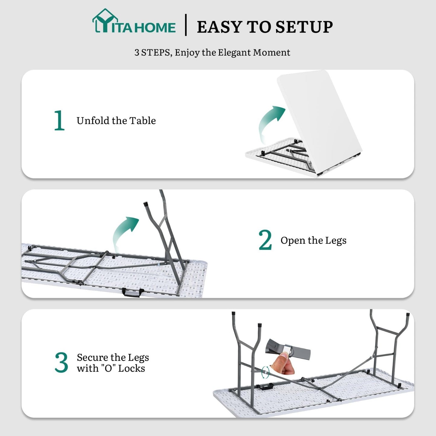 **Optimized eBay Title:**  Portable 6ft Heavy-Duty Folding Table with Handle -6