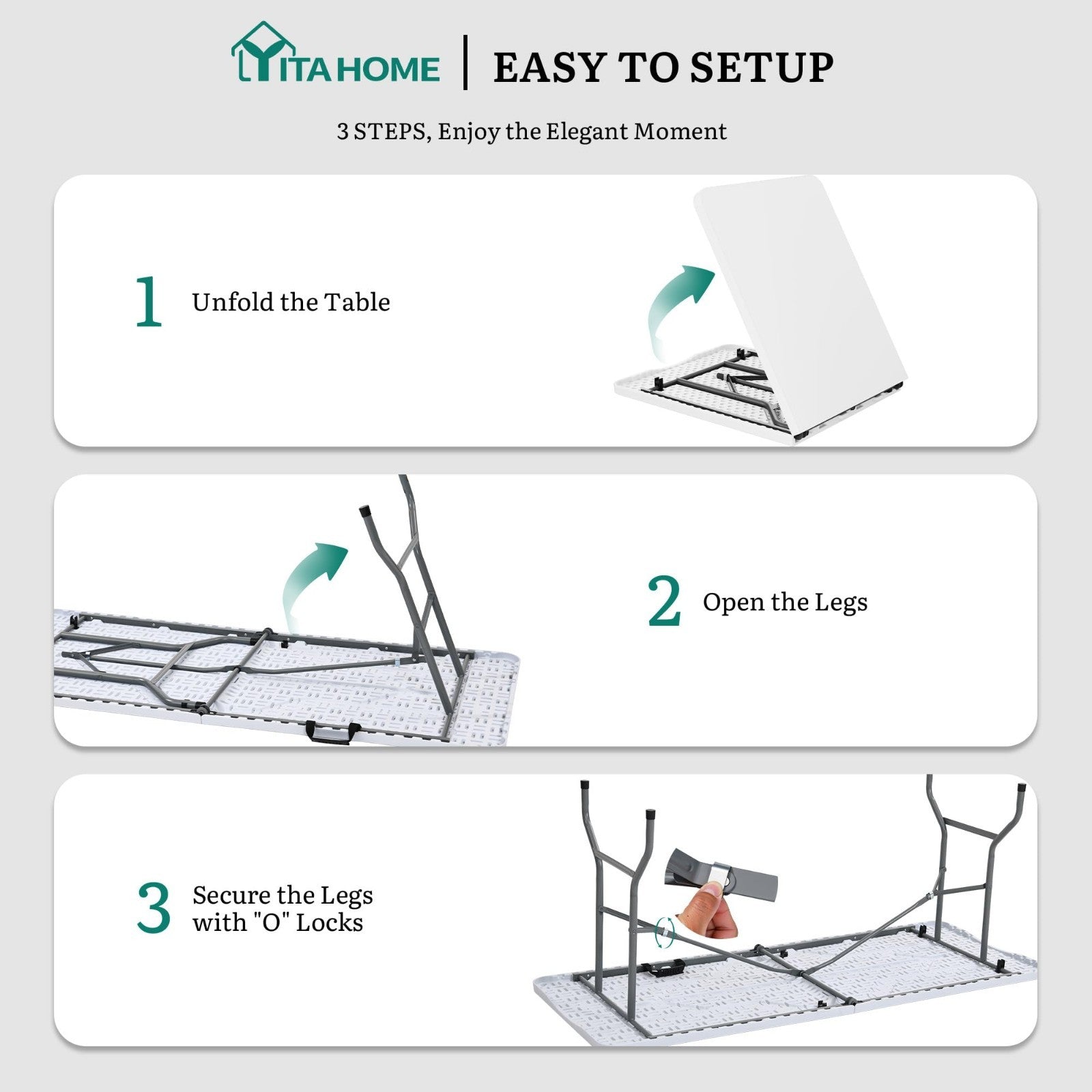**Optimized eBay Title:**  Portable 6ft Heavy-Duty Folding Table with Handle -6