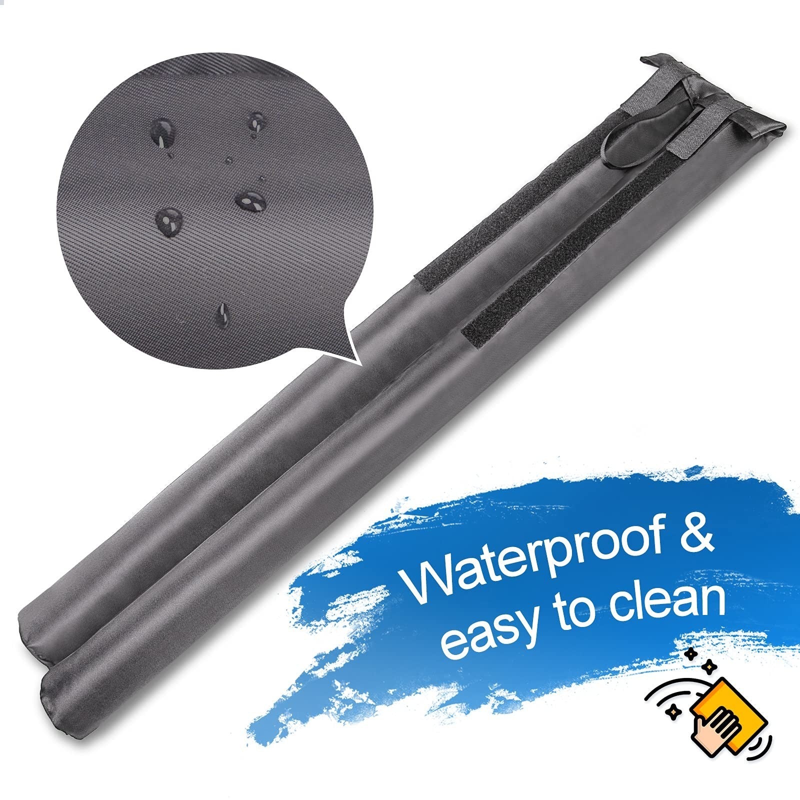 Large Door Draft Stopper 30"   Air Blocker for 0.5 1.7" Gaps, Grey Door Guard6