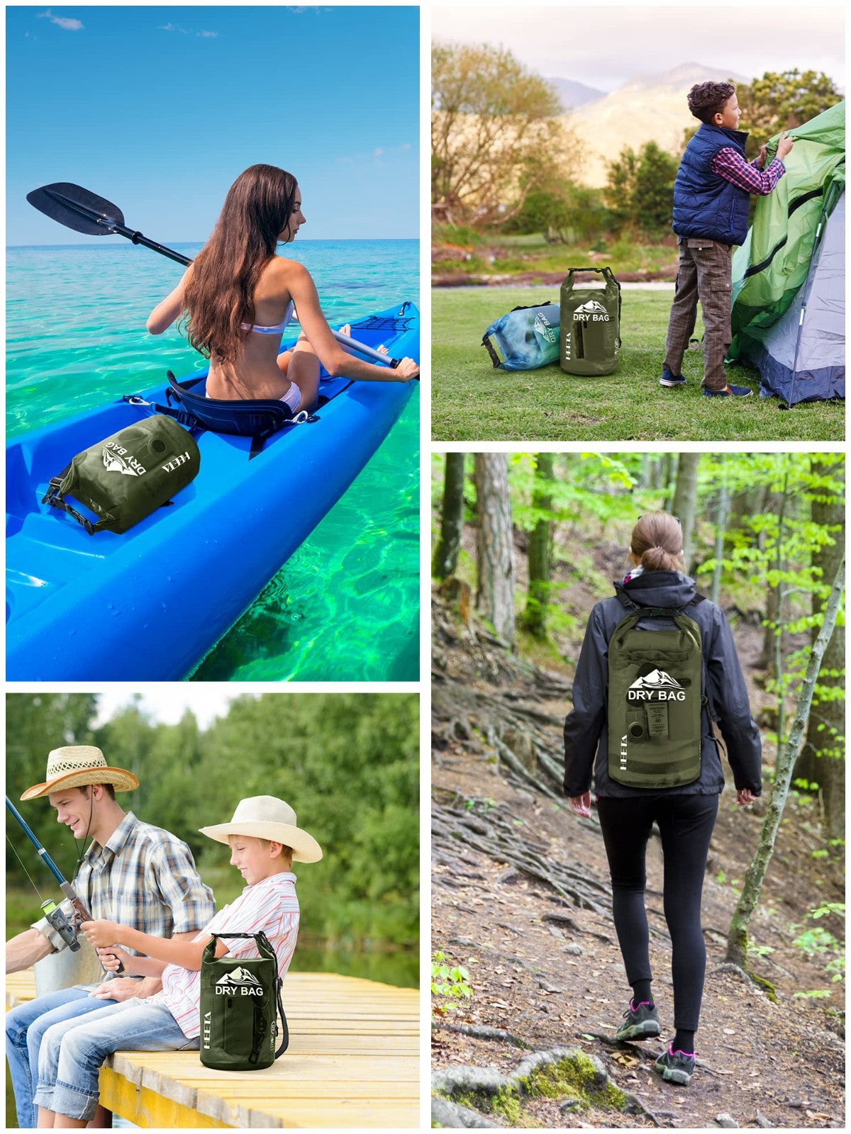 Waterproof Dry Bag for Travel, Kayaking, Boating - Lightweight Roll Top Storage4
