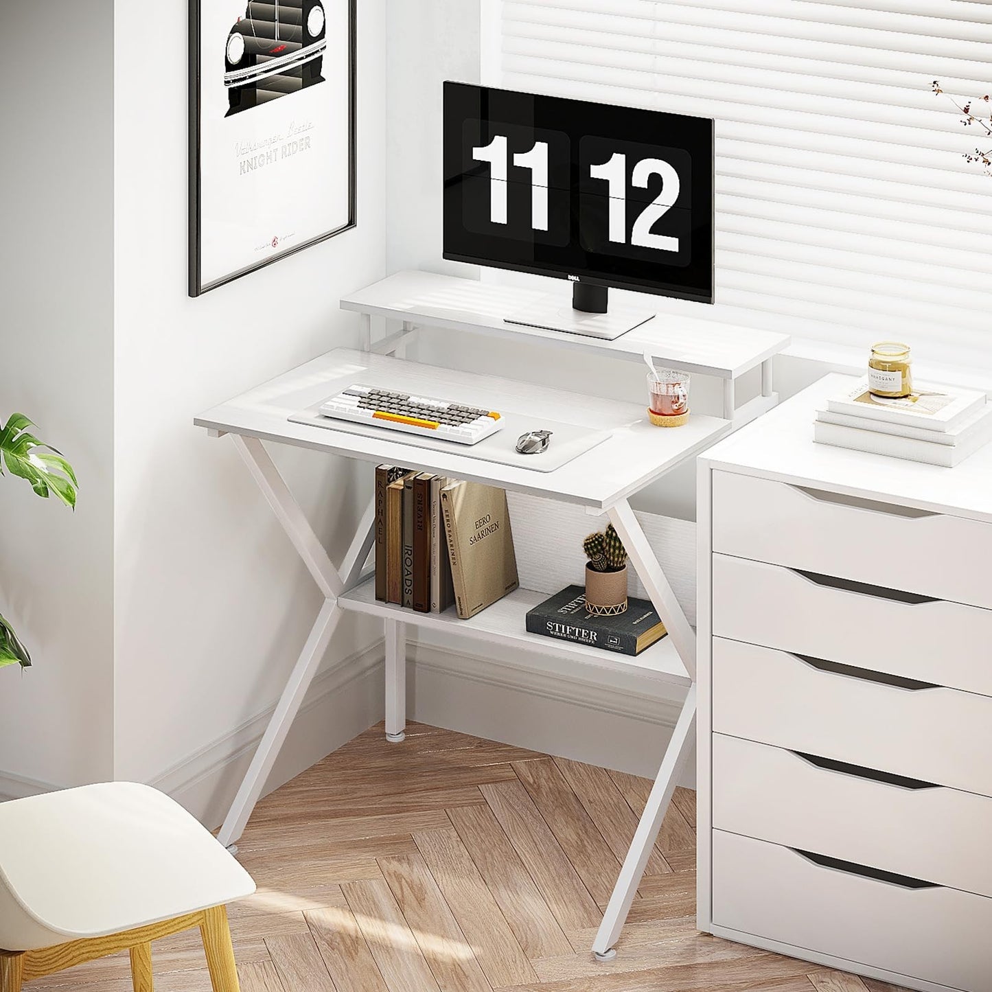 Compact Computer Desk for Small Spaces - 27.5" Modern Laptop Table with Storage5
